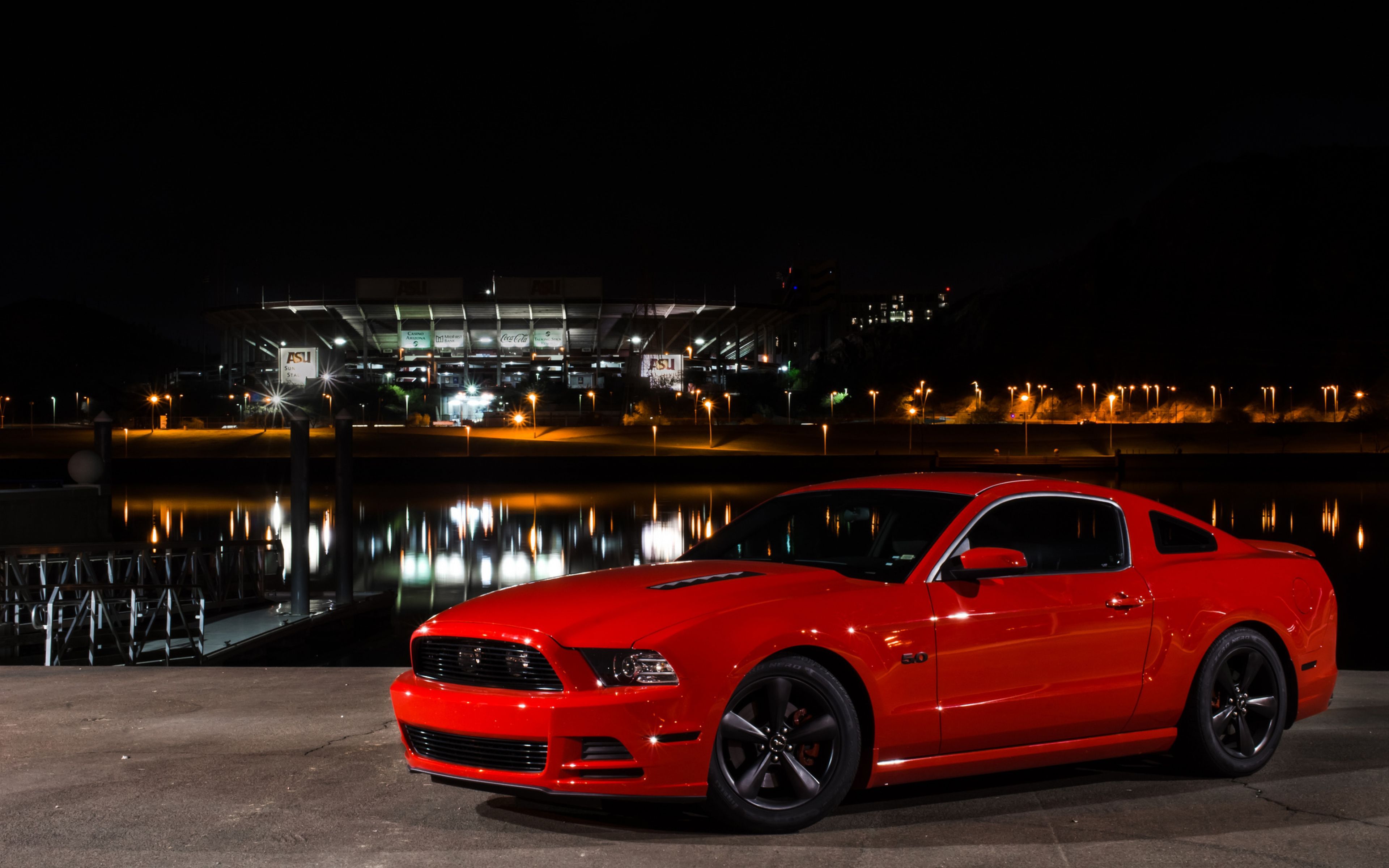 Free download Ford Mustang Gt Side view Red Wallpaper Background
