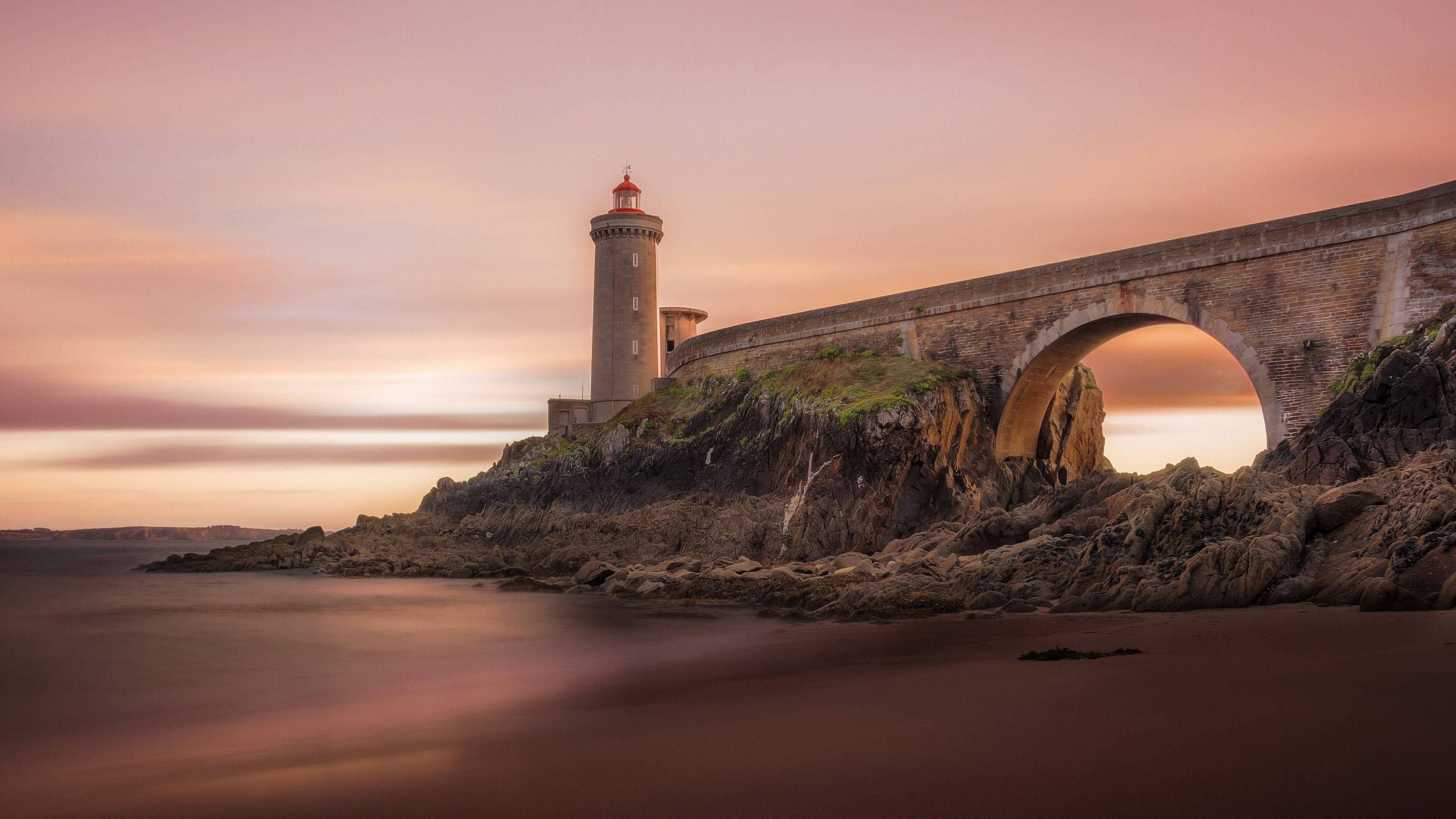 Wallpaper 4k Bridge Building Lighthouse 4k 4k Wallpaper, Bridge