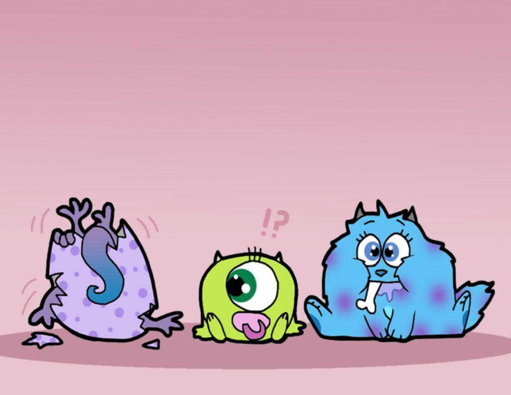 Cute Baby Monsters Wallpaper