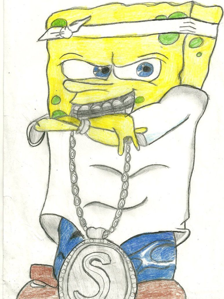 gangsta spongebob drawings