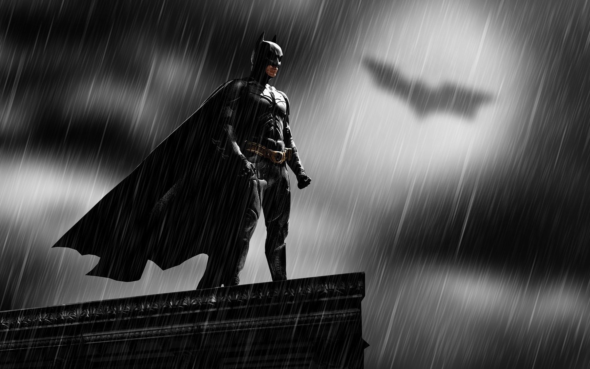 Batman, Superhero, Rain, DC Comics, Comics, Dark, Cape, Movies Wallpaper HD / Desktop and Mobile Background