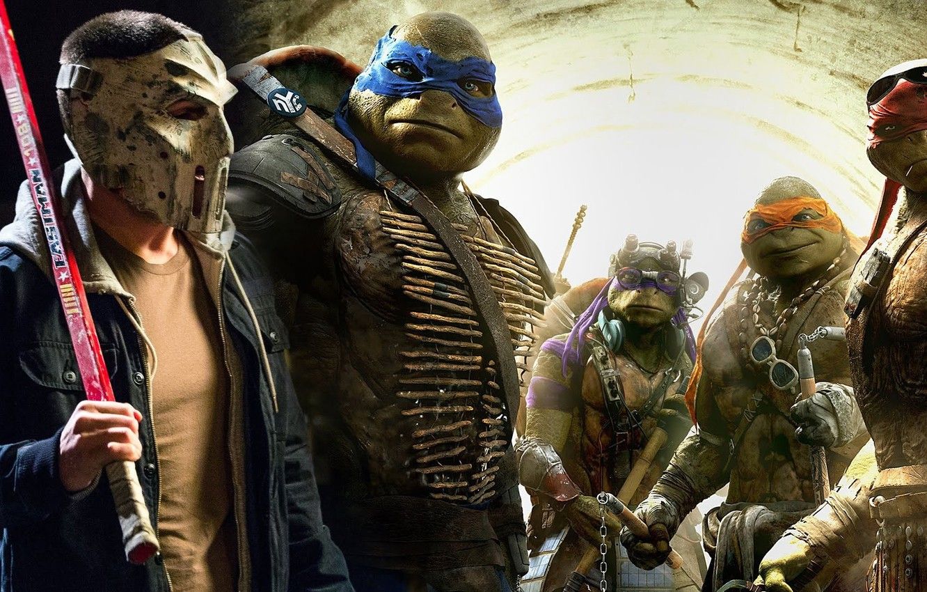 Wallpaper cinema, Raphael, Leonardo, Donatello, movie, Teenage