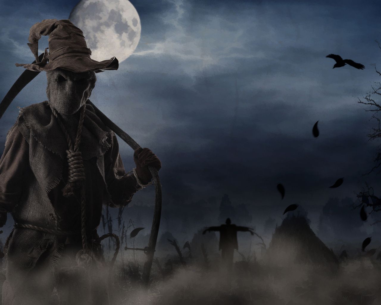 Scarecrow Background. Halloween