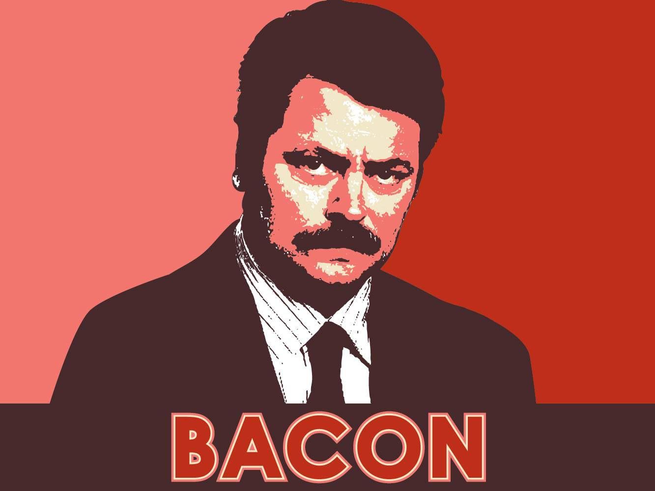 Ron Swanson Bacon wallpaper