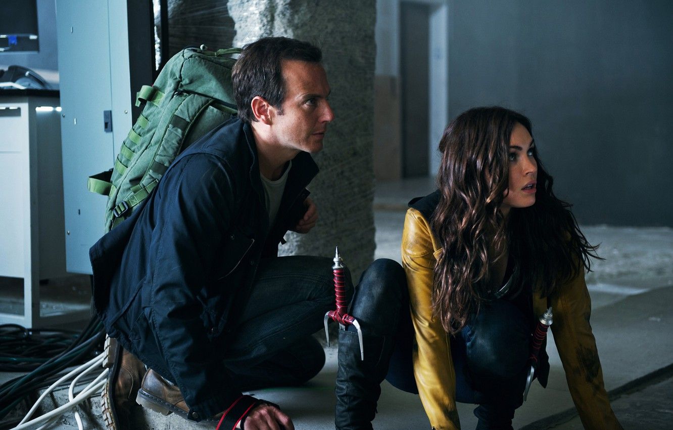 Wallpaper Megan Fox, Megan Fox, frame, knives, Teenage mutant