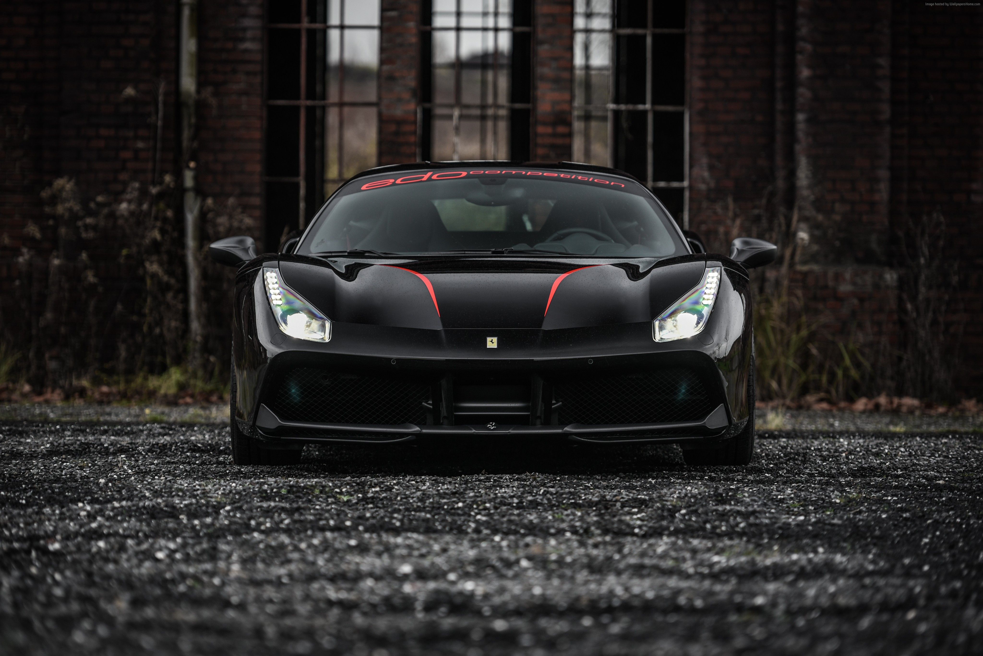 #supercar, #Edo Competition Ferrari 488 GTB, #black. Mocah.org HD Wallpaper