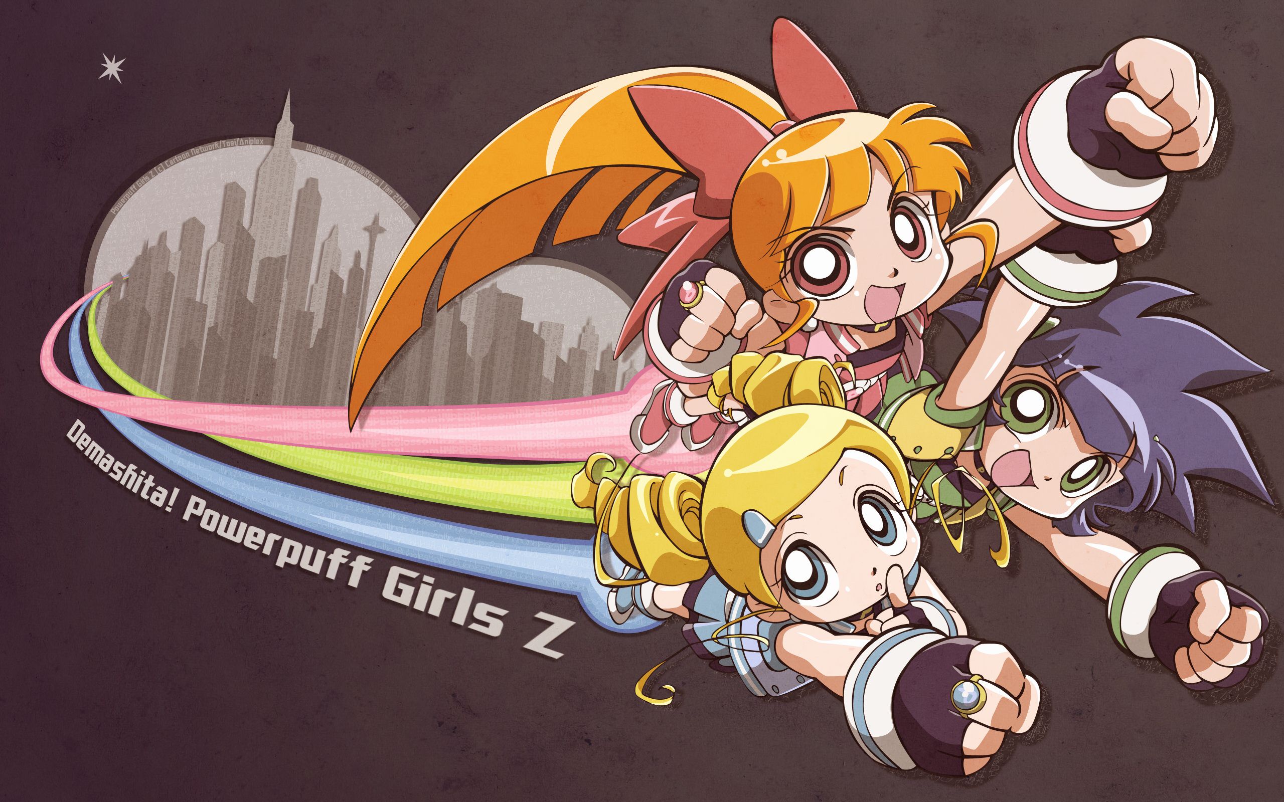 Powerpuff Girls Z Wallpaper: Demashita yo!