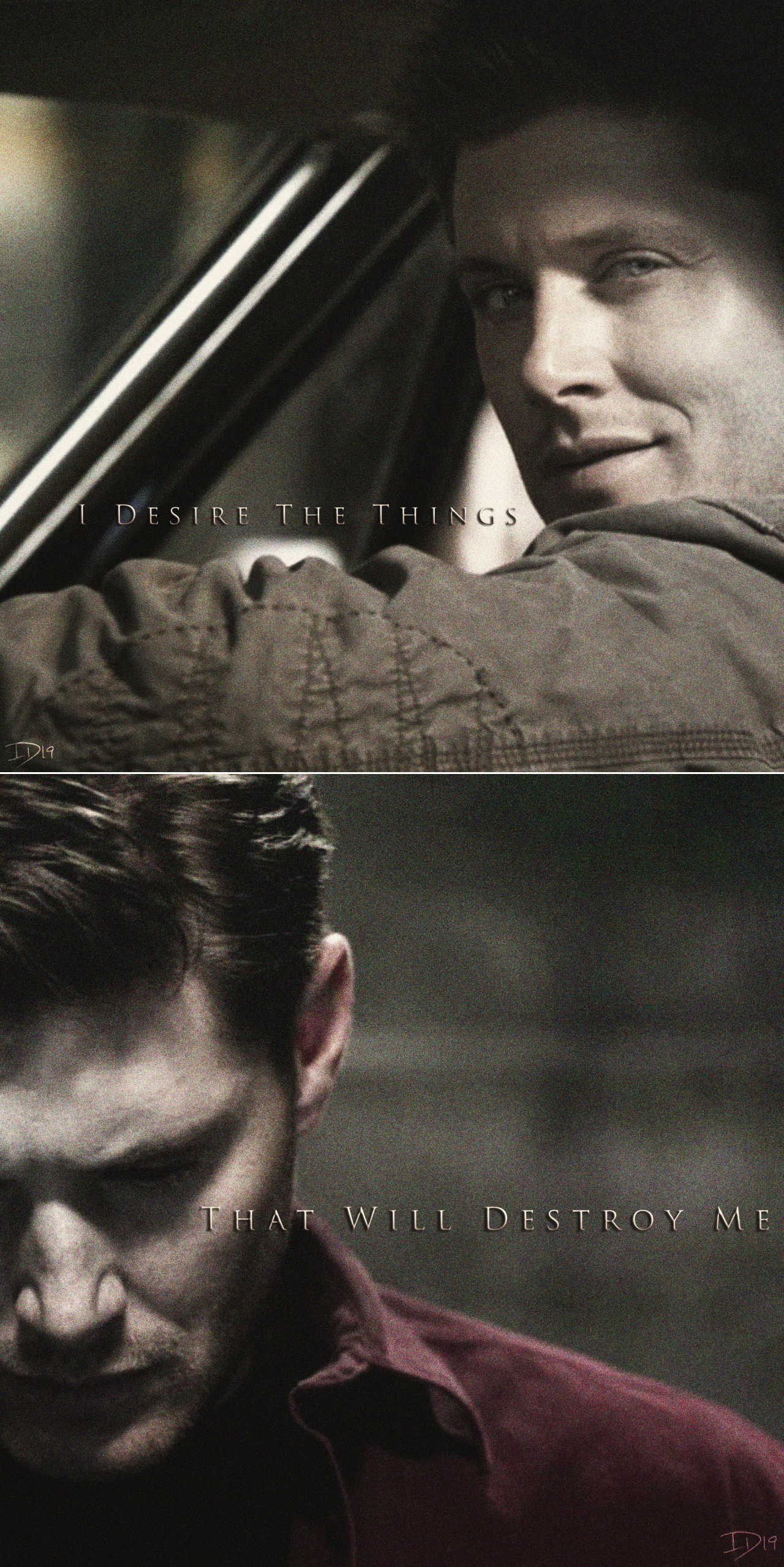 Dean Winchester: in the end. #spn. Supernatural wallpaper