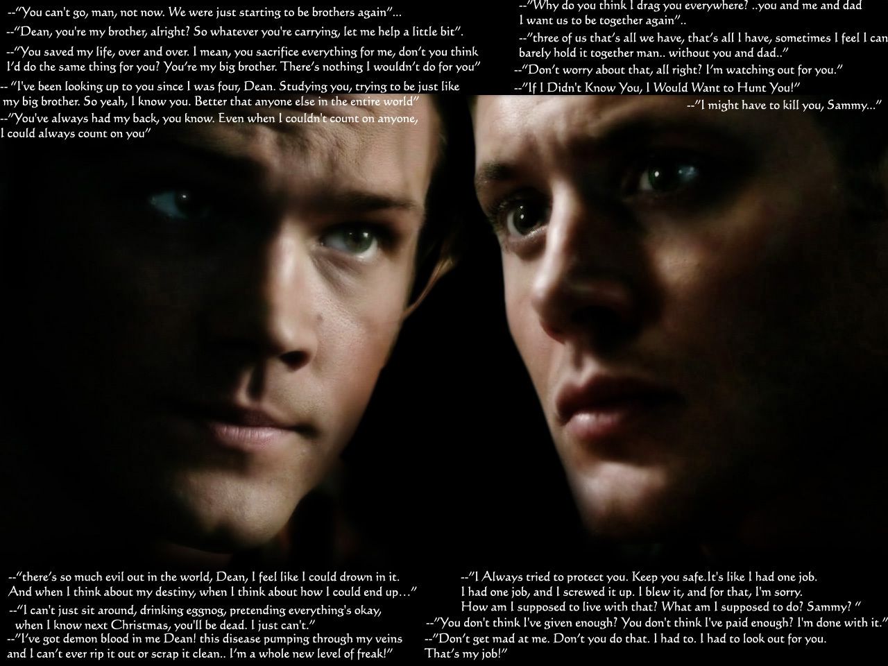 Sam and Dean's several quotes Winchesters Fan Art 5248458