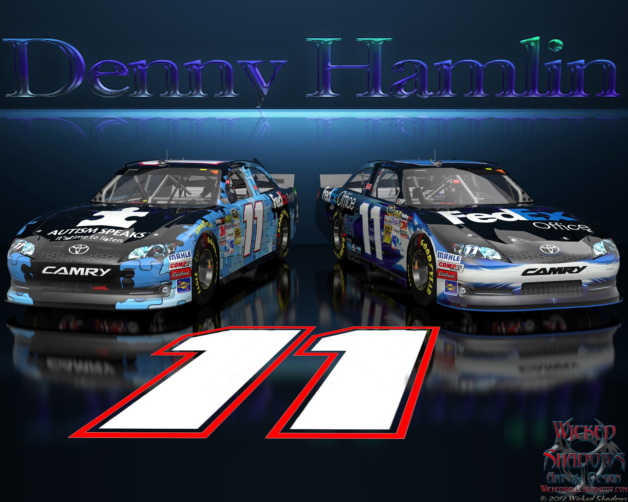 Hot NFL Wallpaper Site: Denny Hamlin Wicked Text Autism Speaks