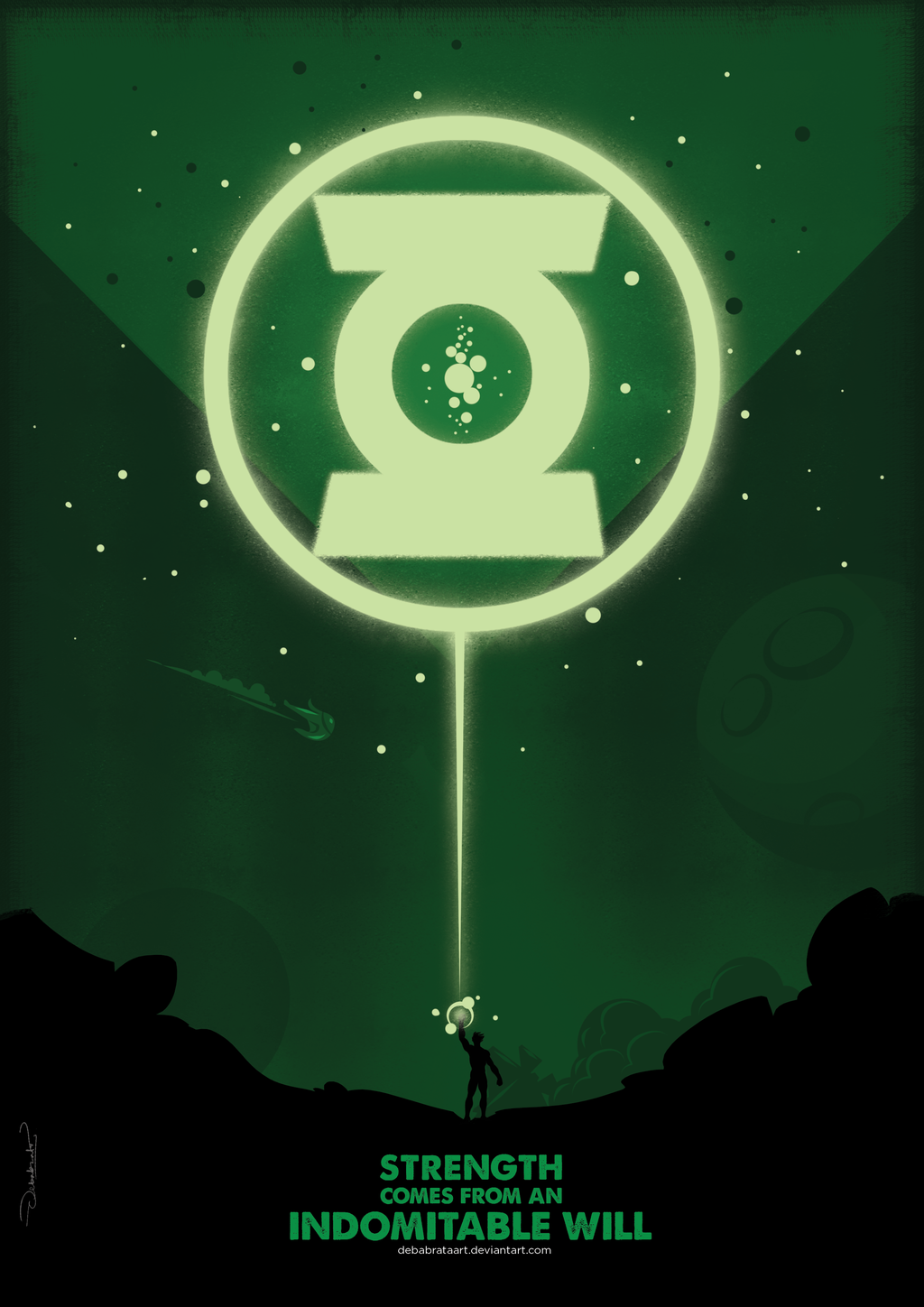 Green Lantern Minimal Poster. Green