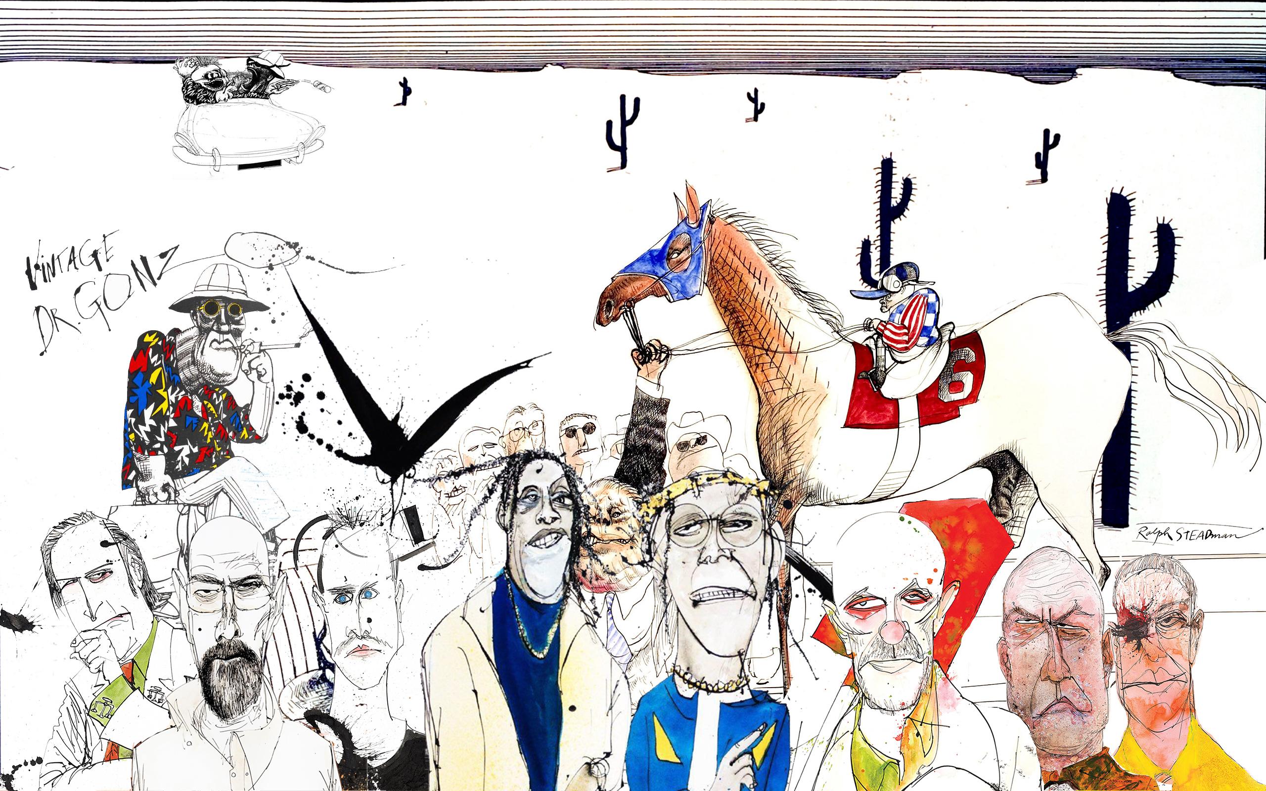 I made a wallpaper collage out of some Steadman art