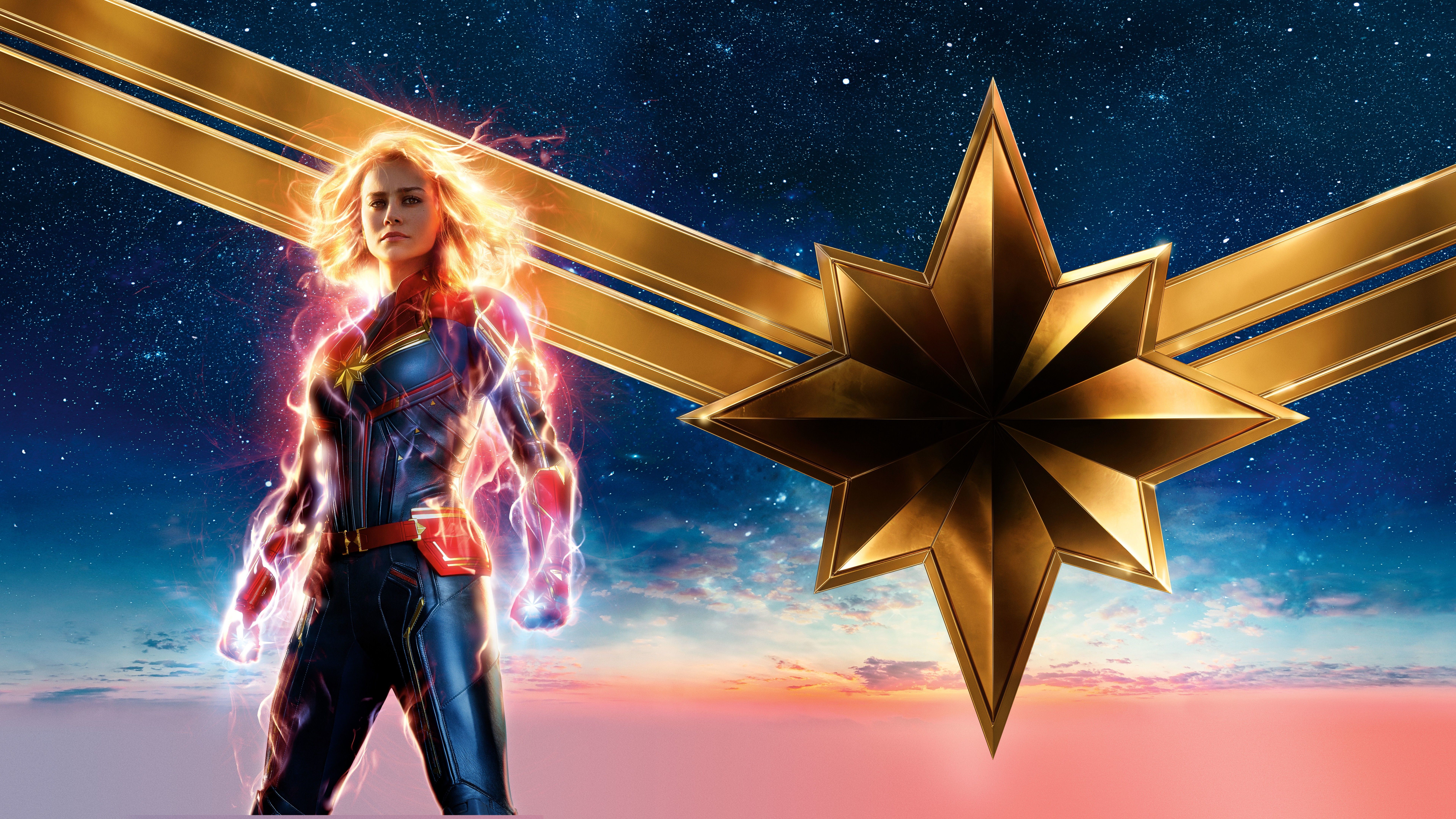Captain Marvel (2019) Superpowers 8K UHD 7680x4320 Wallpaper