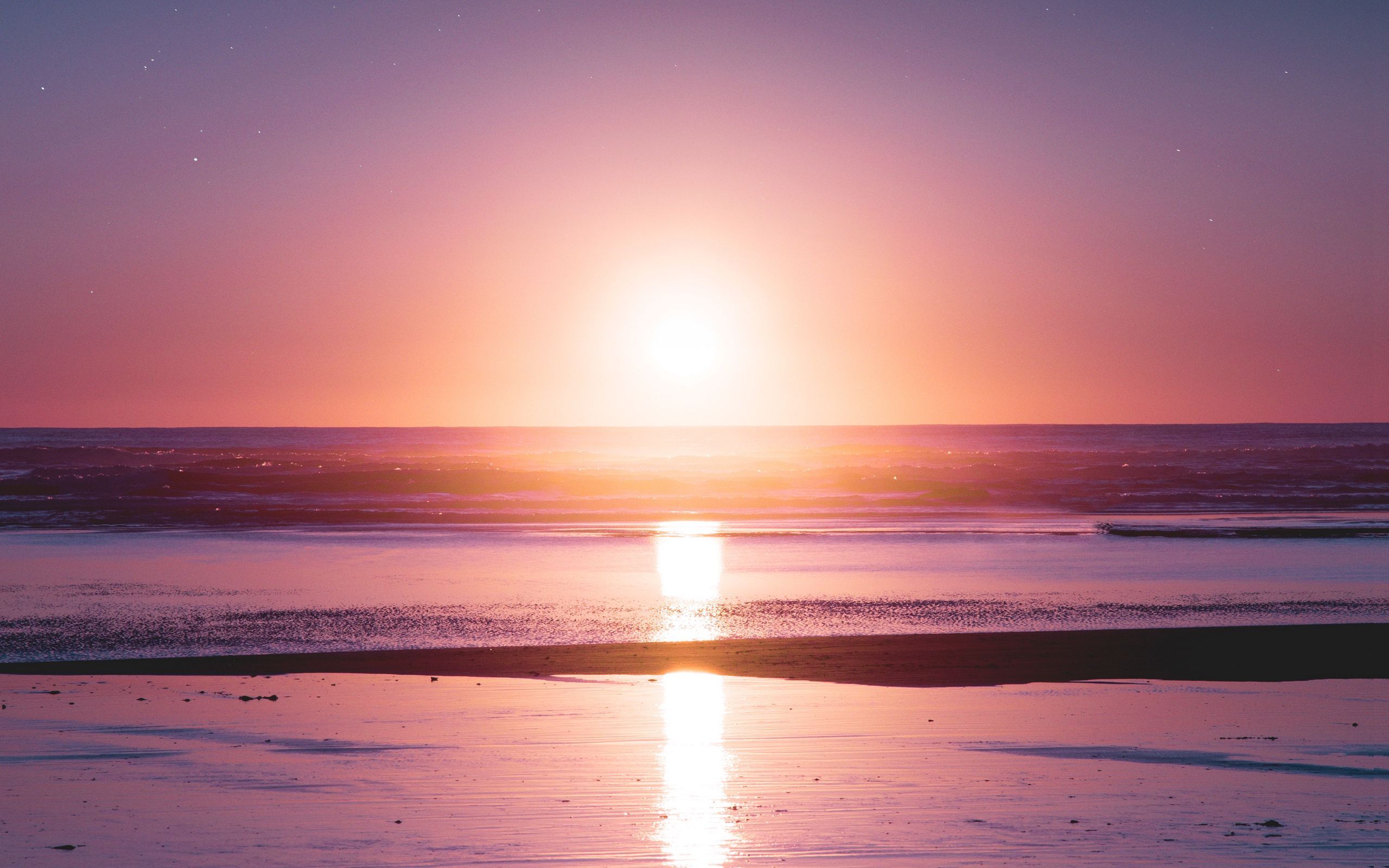 Download wallpaper 2560x1600 sunset, sea, sun, light, coast, horizon widescreen 16:10 HD background