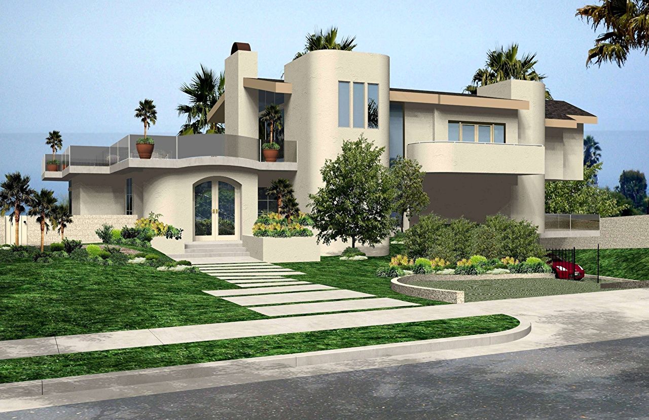 Picture Malibu California Mansion Bush Houses Cities Landscape