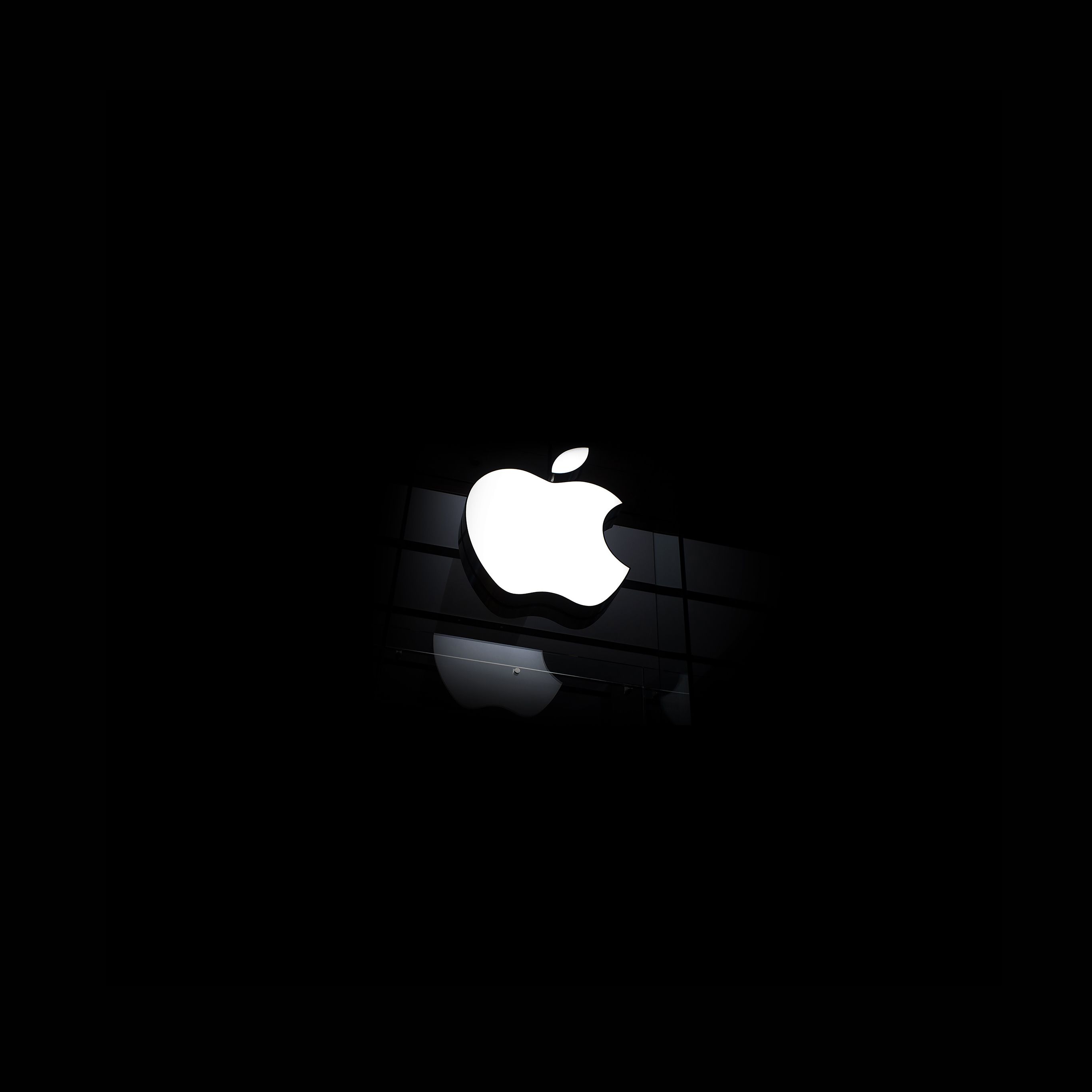 Wallpaper Apple Logo Glass Dark Iphone6 Ready Wallpaper