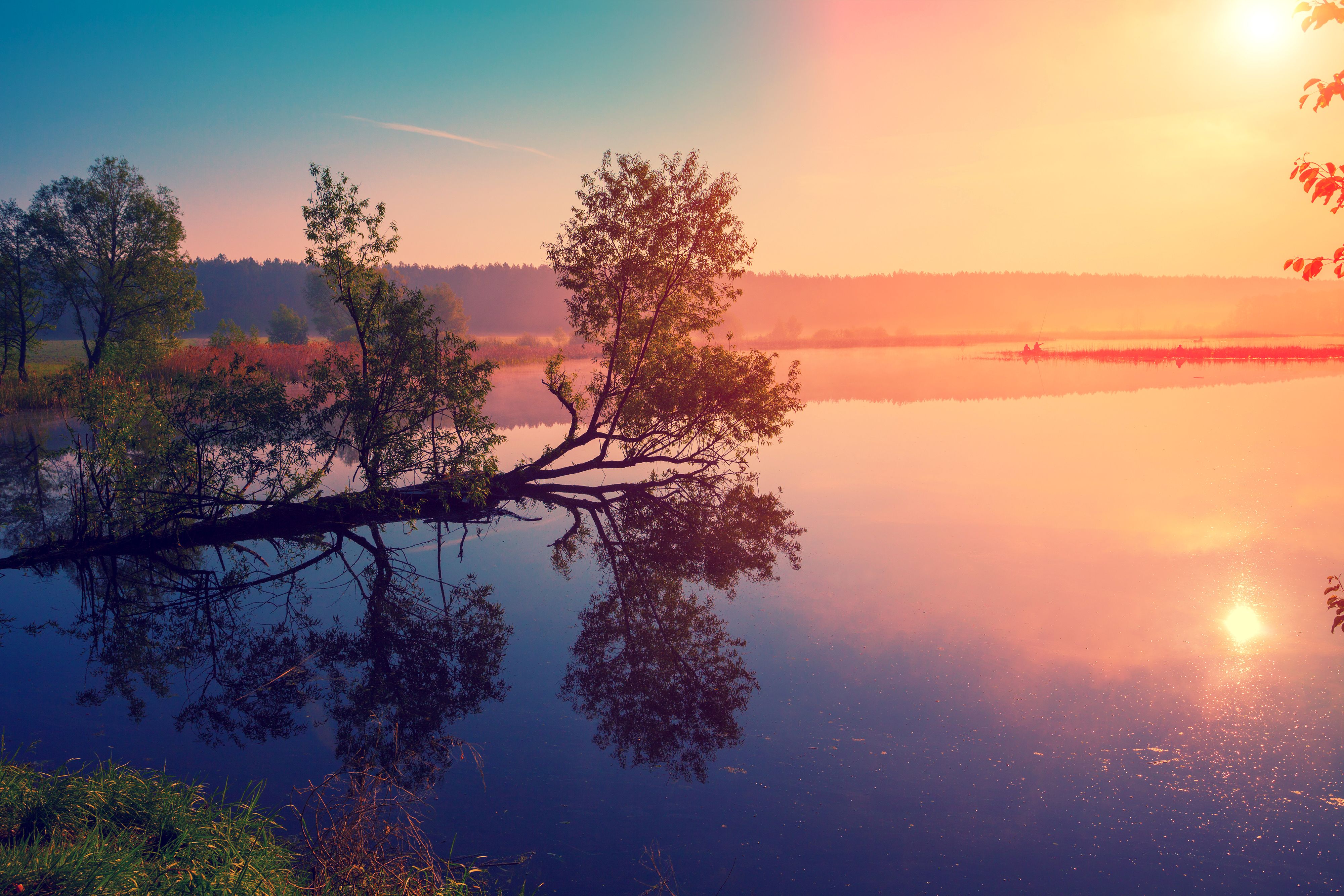 K, #Morning, #Lake, #Sunrise. Mocah.org HD Wallpaper