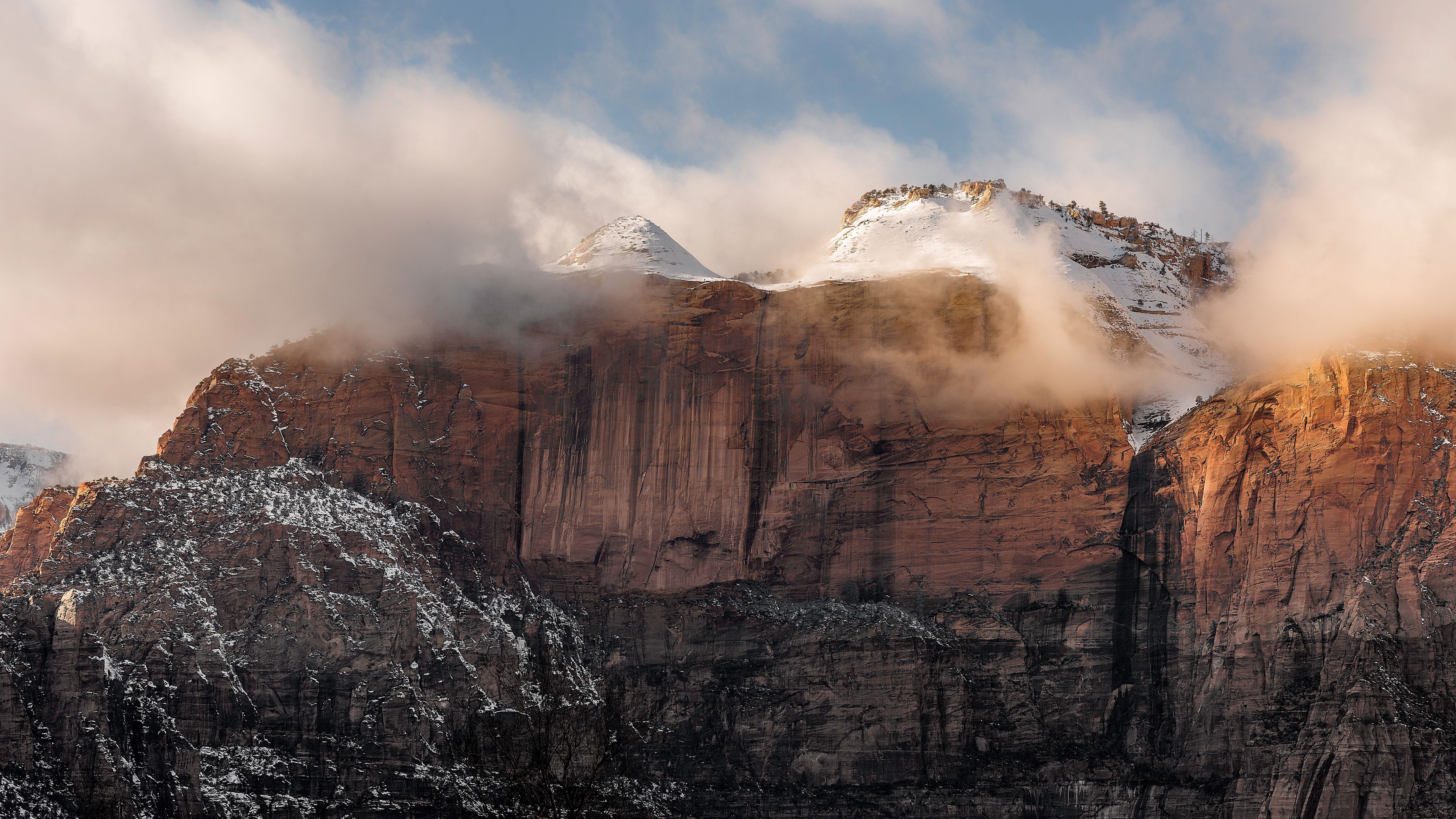 Wallpaper 4k Zion National Park United States Rock Mountains