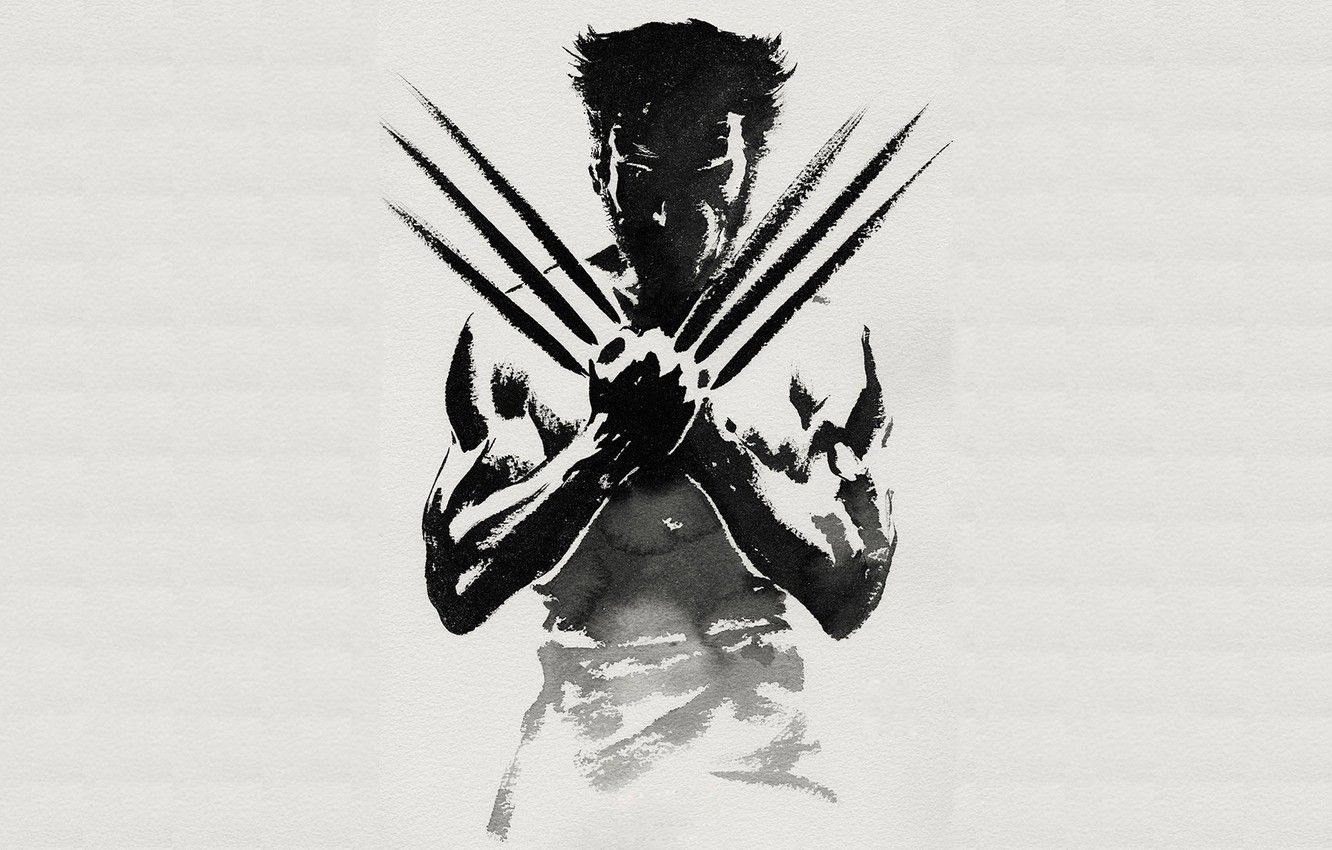 Wallpaper wolverine, pose, claws image for desktop, section минимализм