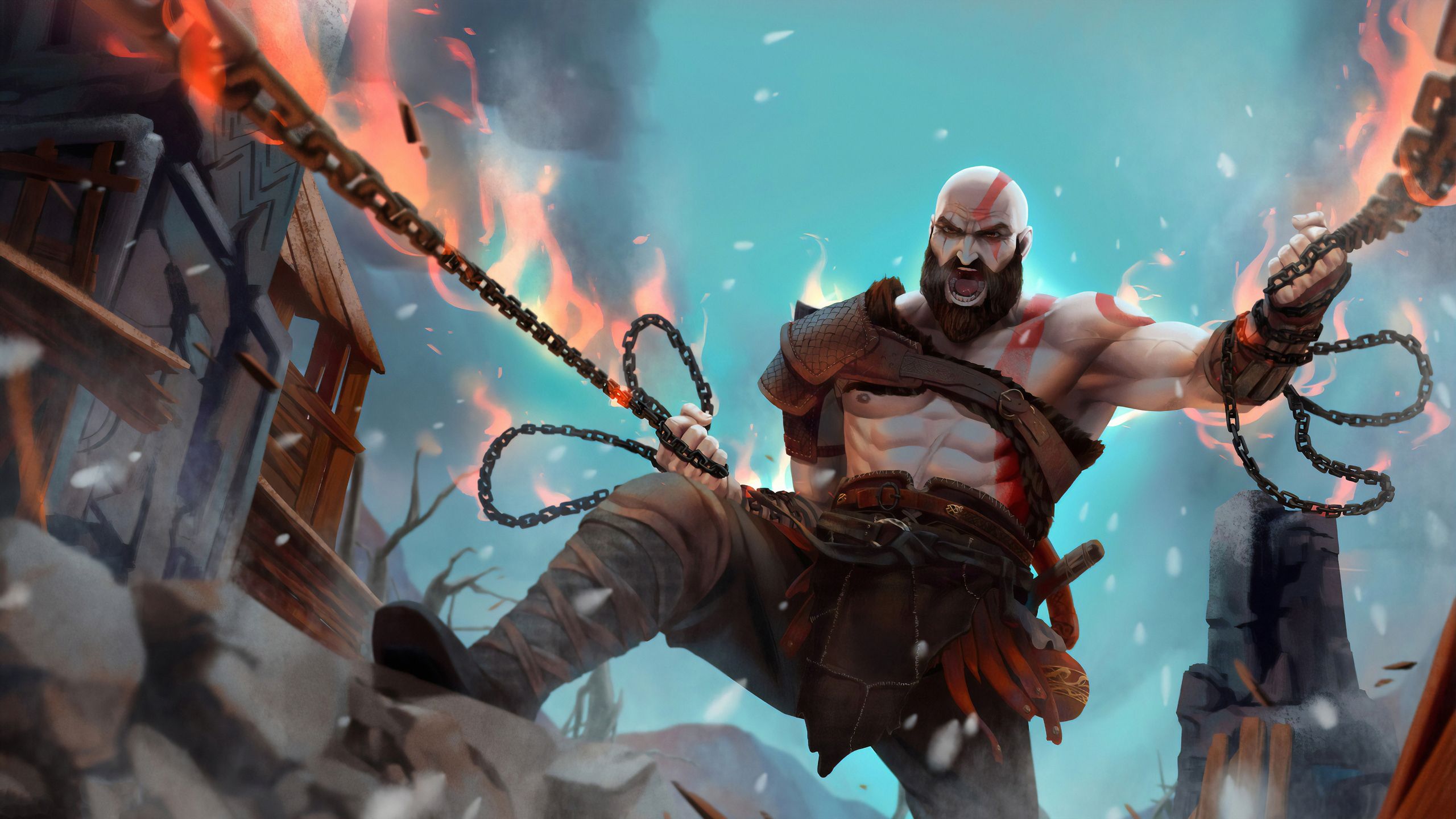 Kratos 4k Artwork New 1440P Resolution HD 4k Wallpaper, Image, Background, Photo and Picture