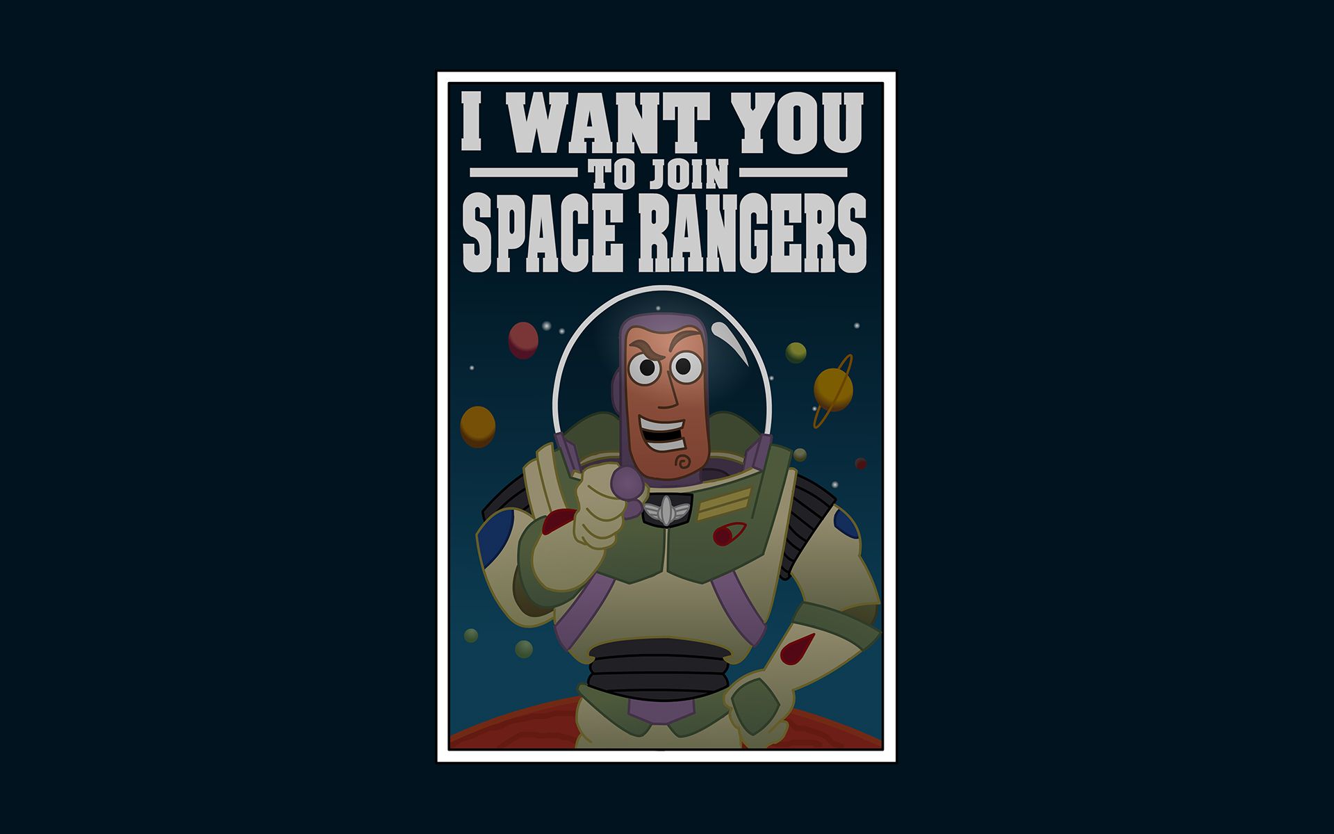 Toy Story Buzz Lightyear Space Rangers Poster wallpaper