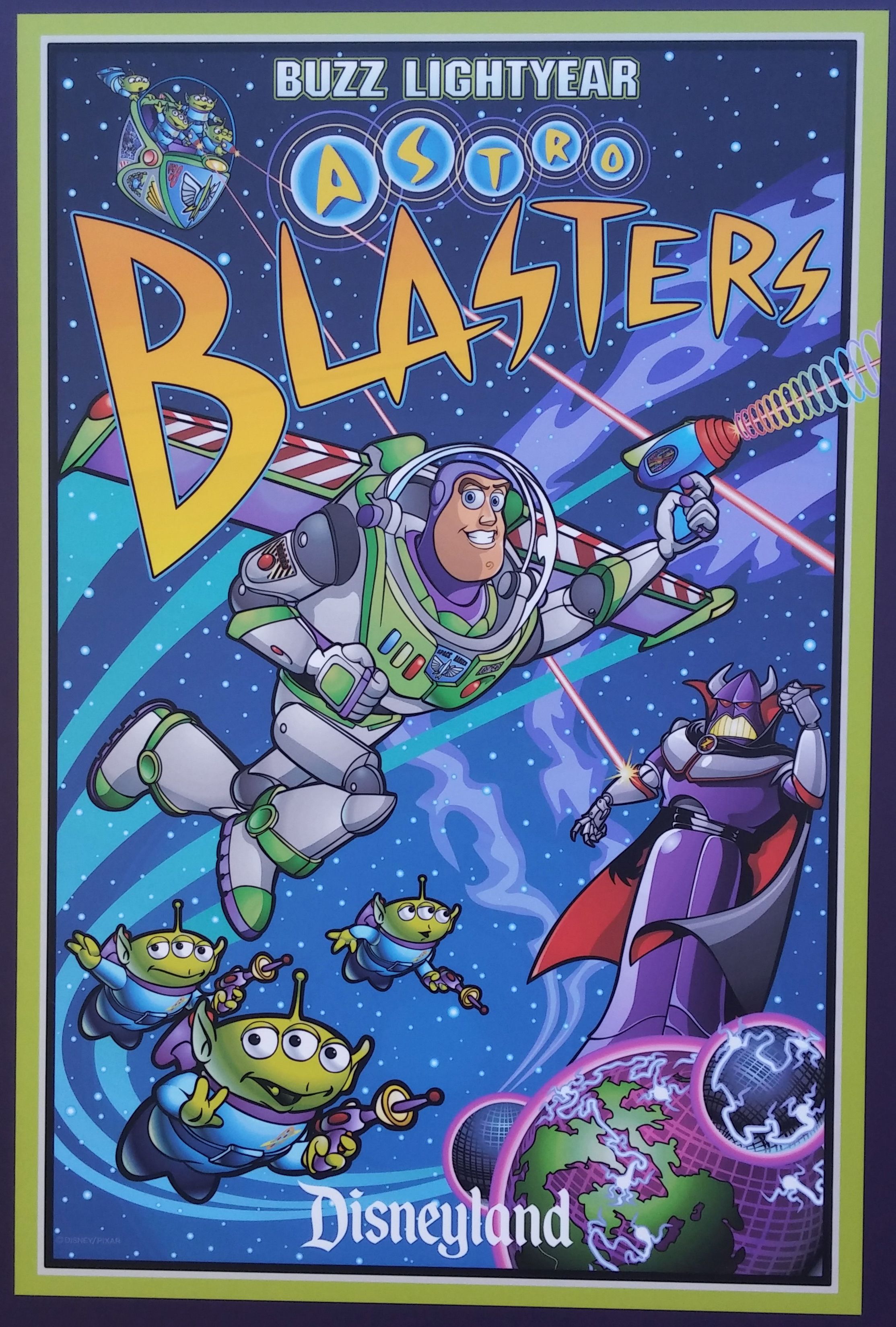 Buzz Lightyear's Astro Blasters. Vintage disney posters, Disney