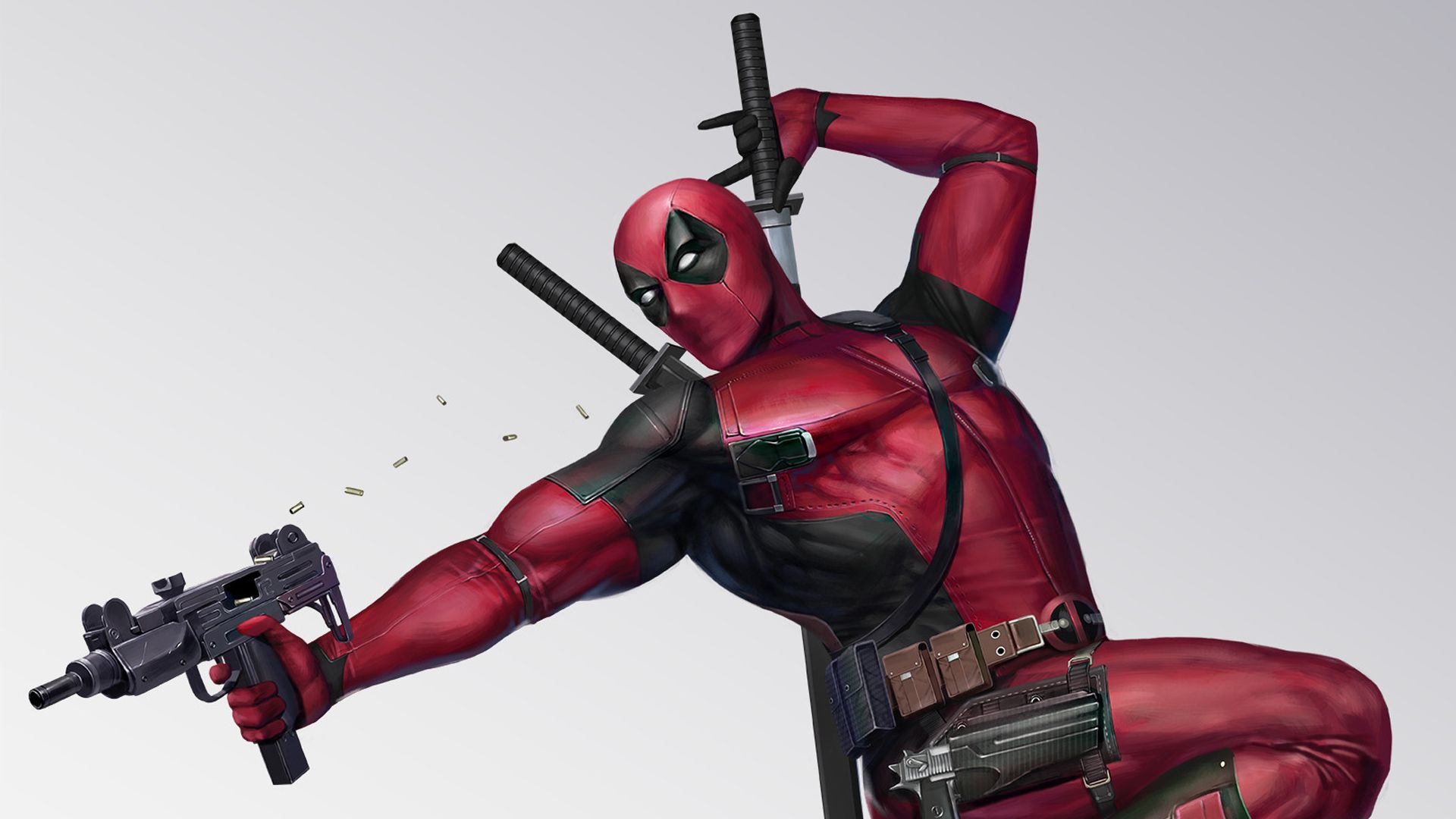 Deadpool With Gun Art, HD Superheroes, 4k Wallpaper, Image