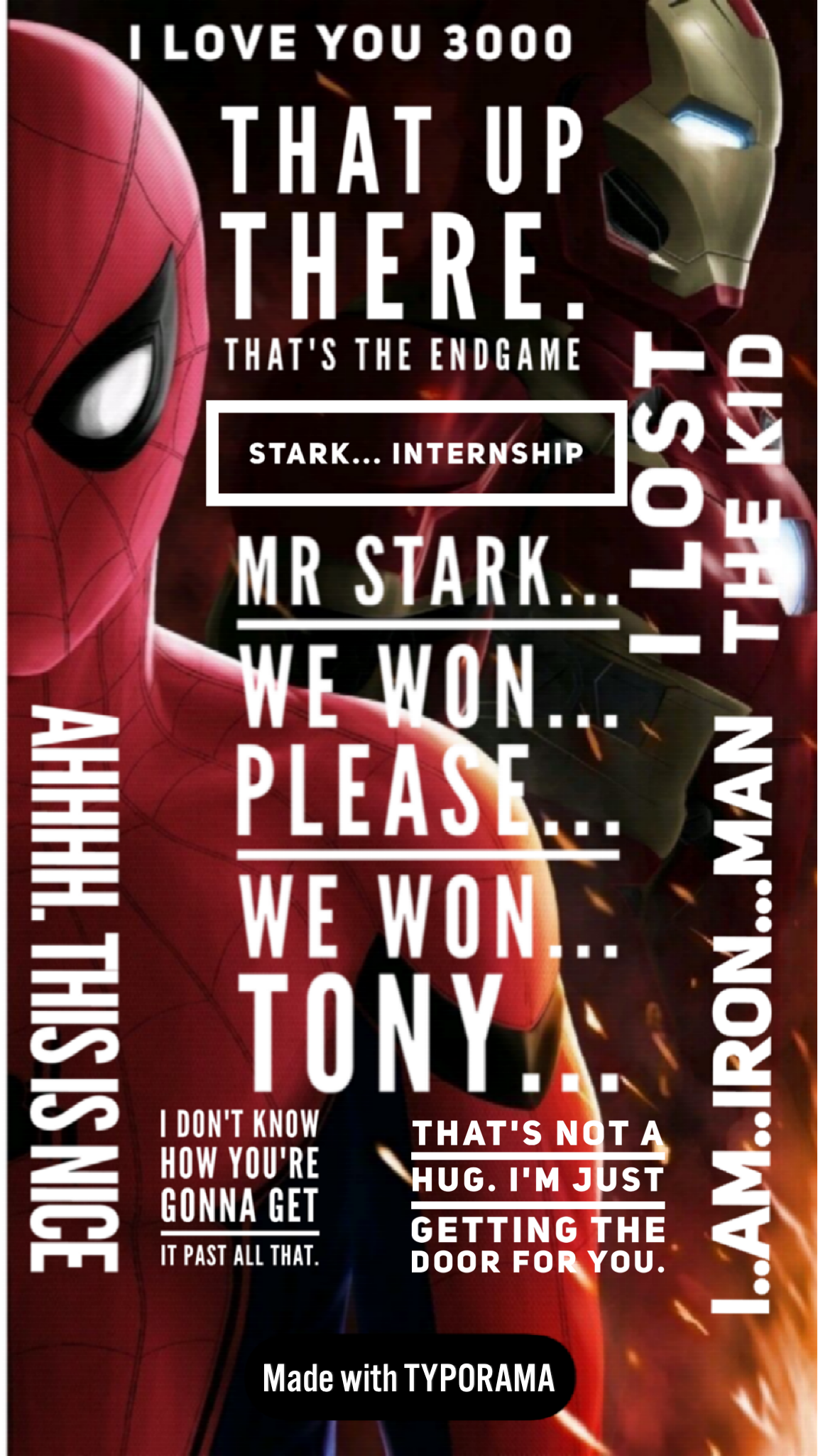 I love you 3000. Marvel quotes, Marvel superheroes, Tony stark quotes