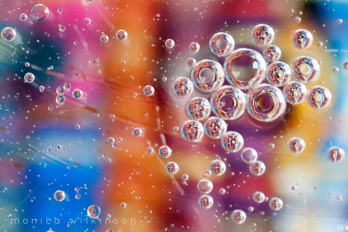 How to make an abstract macro photo with oil and water