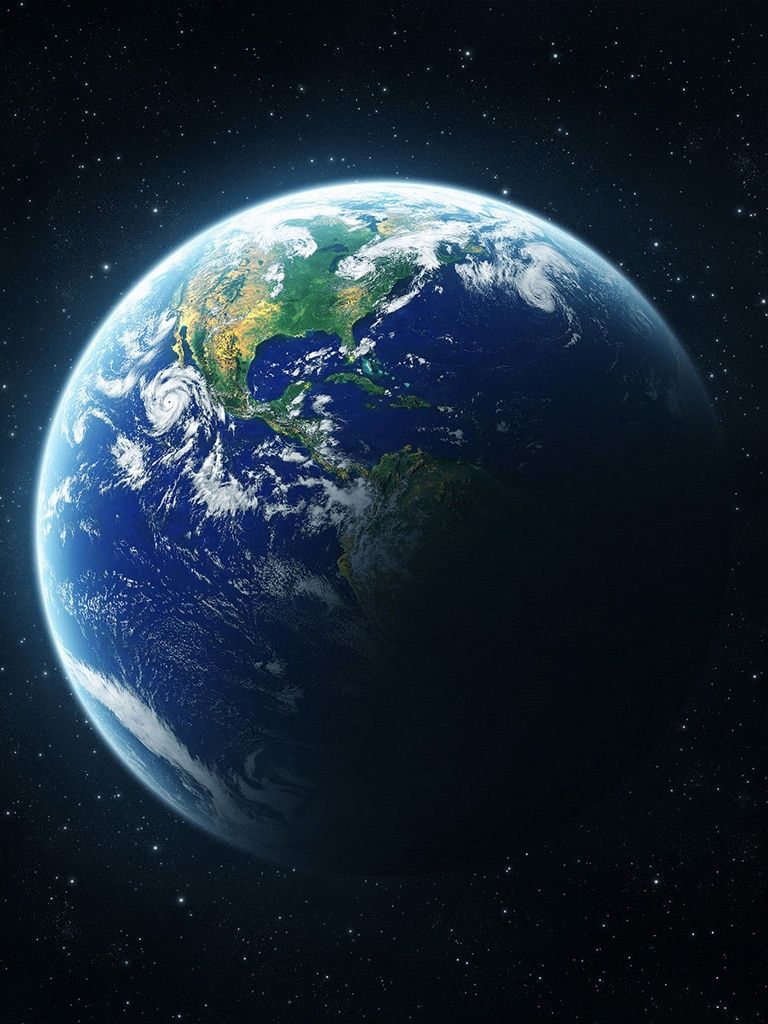 3D Abstract Earth From Space Wallpaper IPhone HD