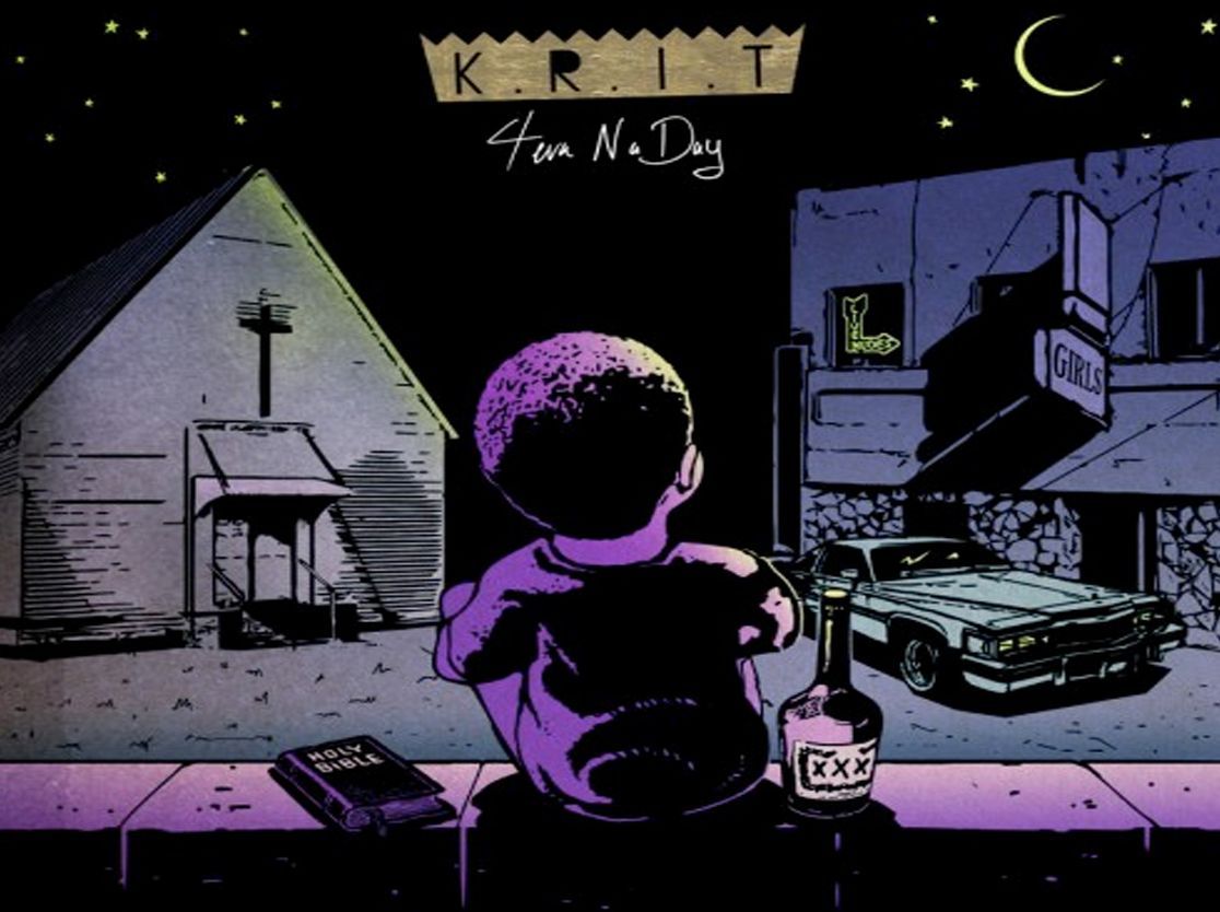 Good vs Evil? Big K.R.I.T's album cover 4eva N a Day. Cover art