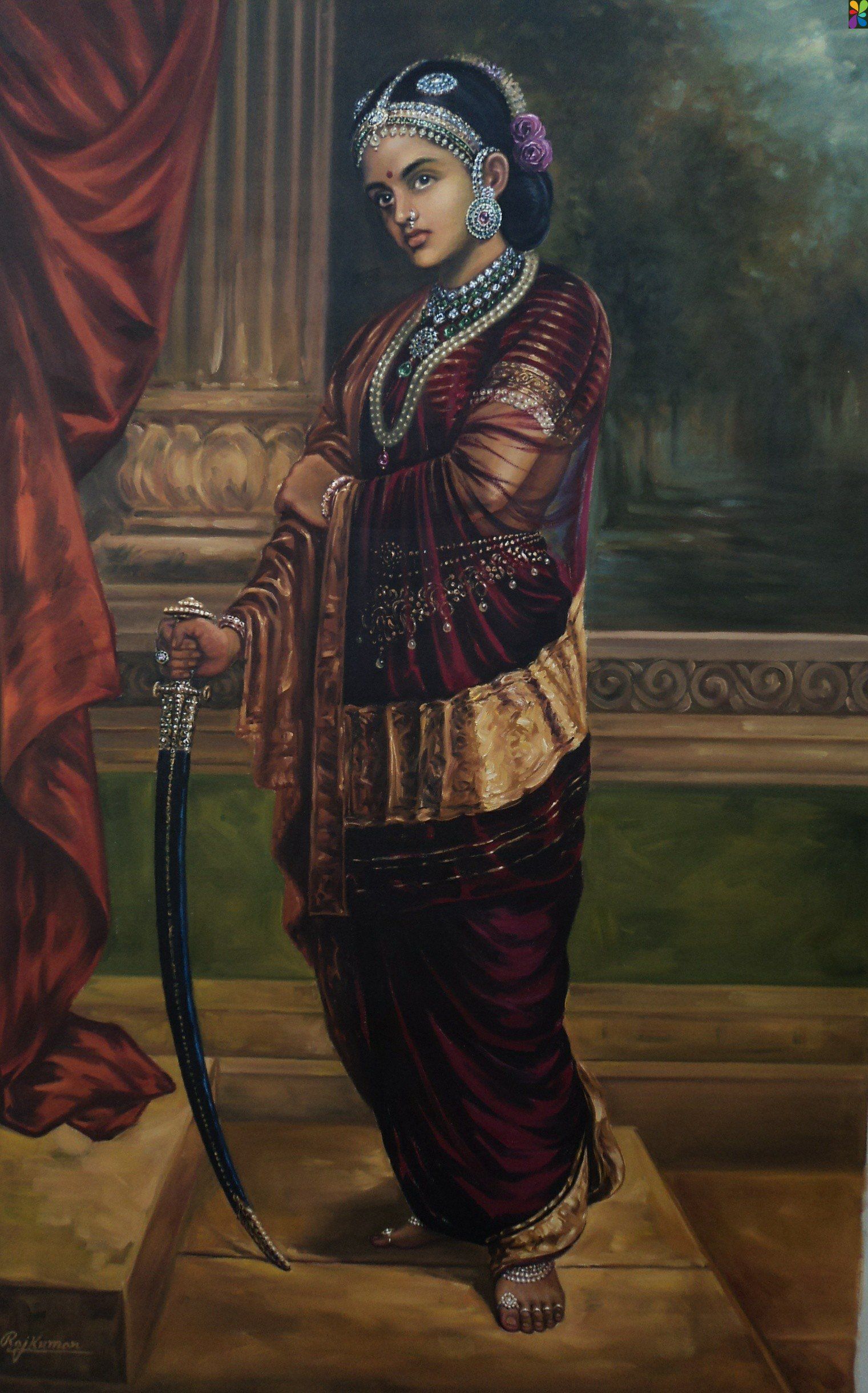 Rani Lakshmi Bai Image & Wallpaper. Indian women painting
