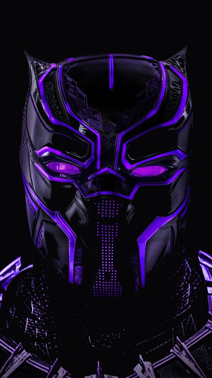 Black panther, superhero, dark, glowing mask, 720x1280 wallpaper. Black panther superhero, Black panther HD wallpaper, Black panther