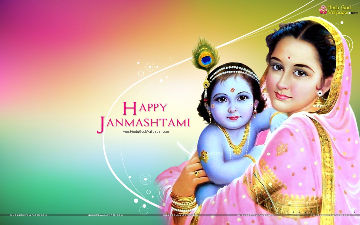 Krishna Janmashtami HD Wallpaper for Desktop. Janmashtami