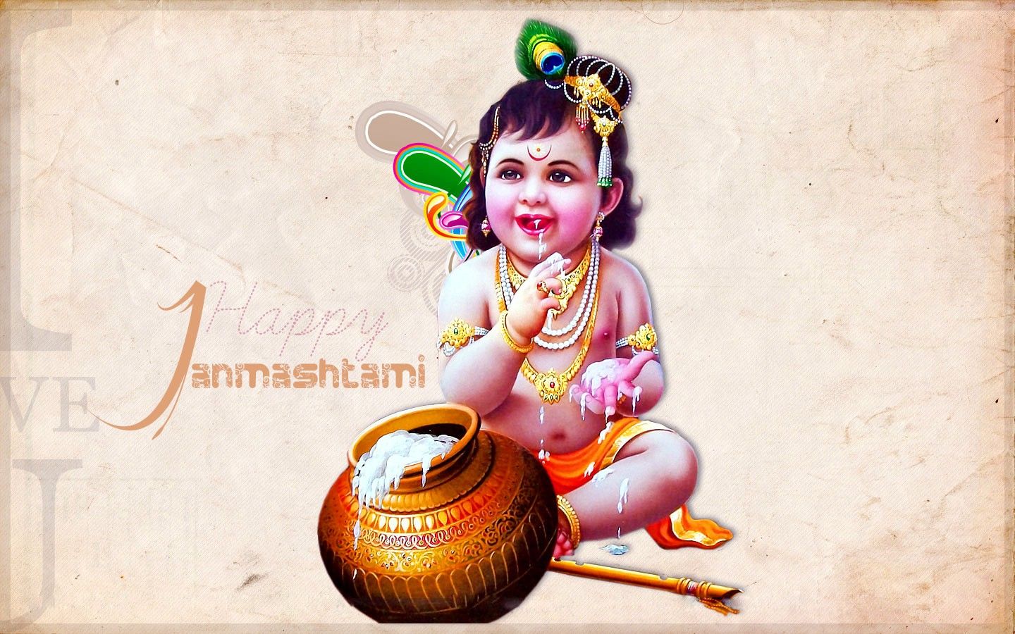 Krishna Janmashtami HD Image 3D Wallpaper Timeline Cover Pics