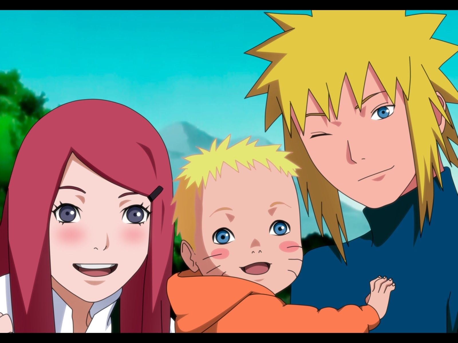 Cool Naruto Wallpaper: Baby Naruto and Kushina Family HD wallpaper
