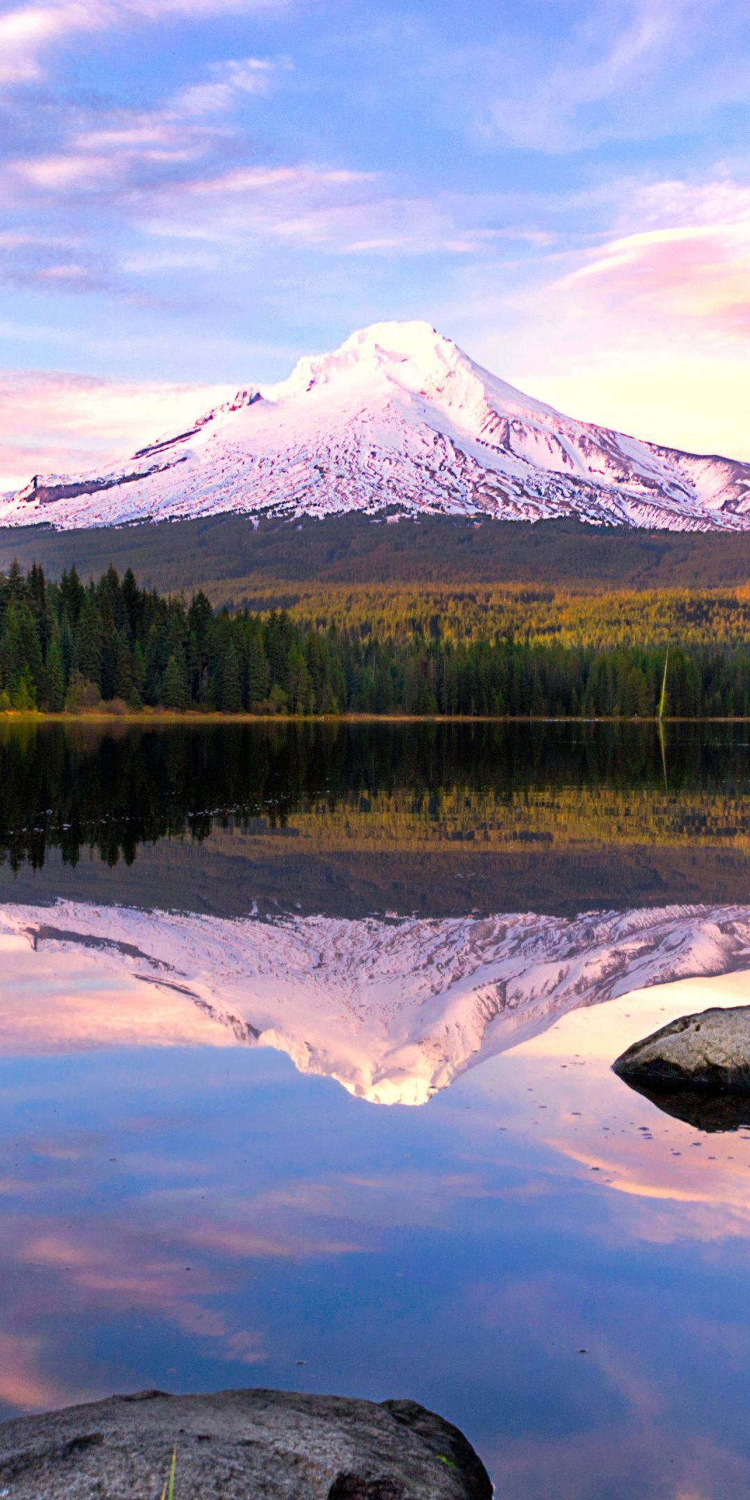 Lake, reflections, mountains, Mount .com