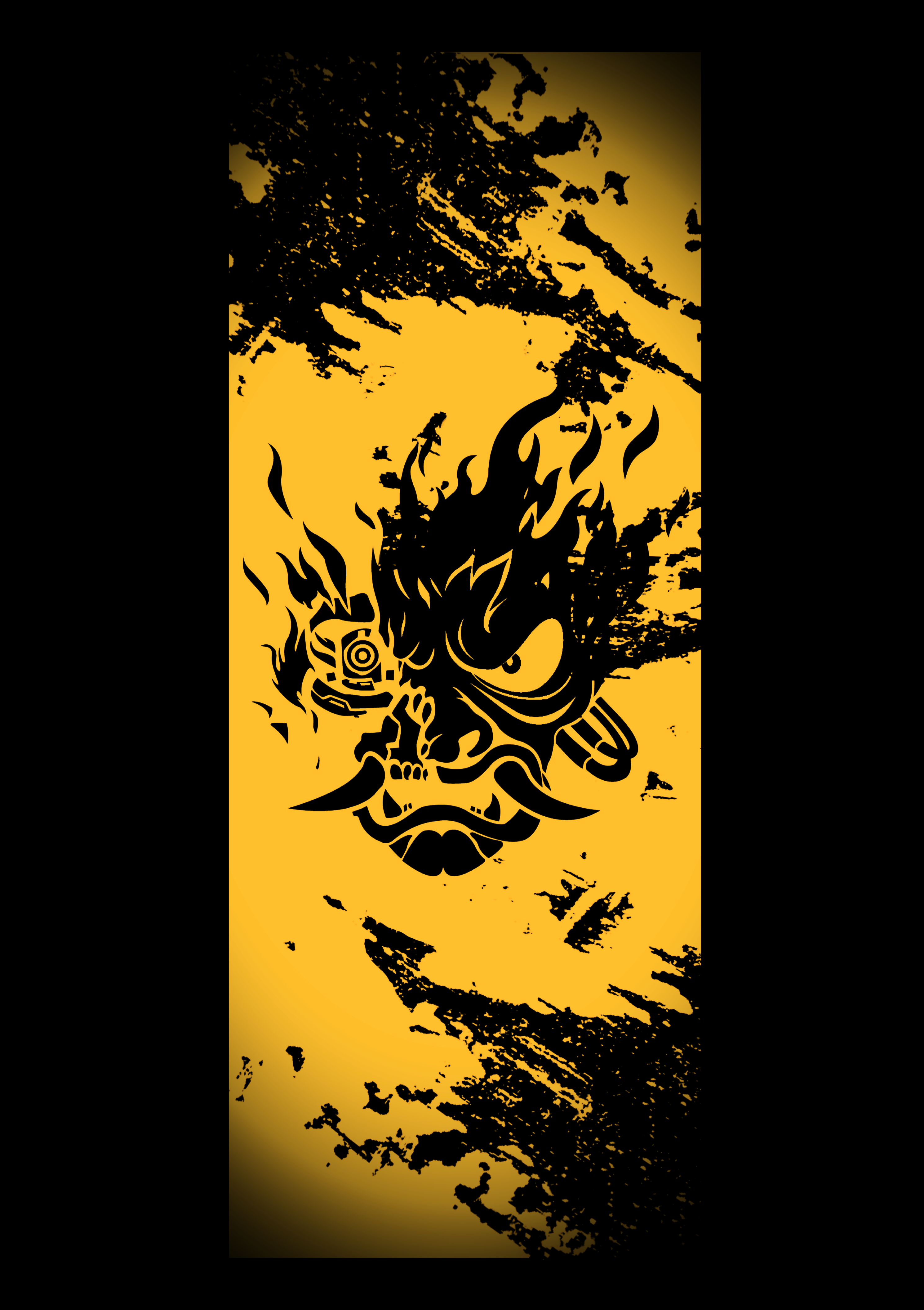 Used the Samurai Oni to make this phone wallpaper for you