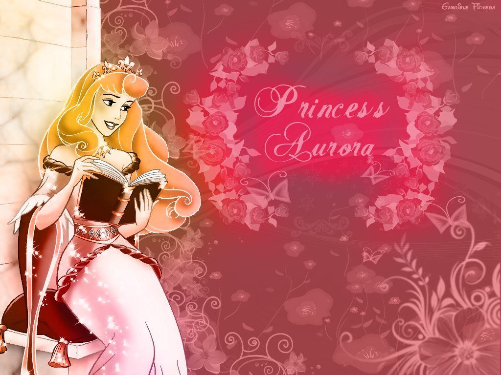 Princess Aurora book desktop background. Disney princess