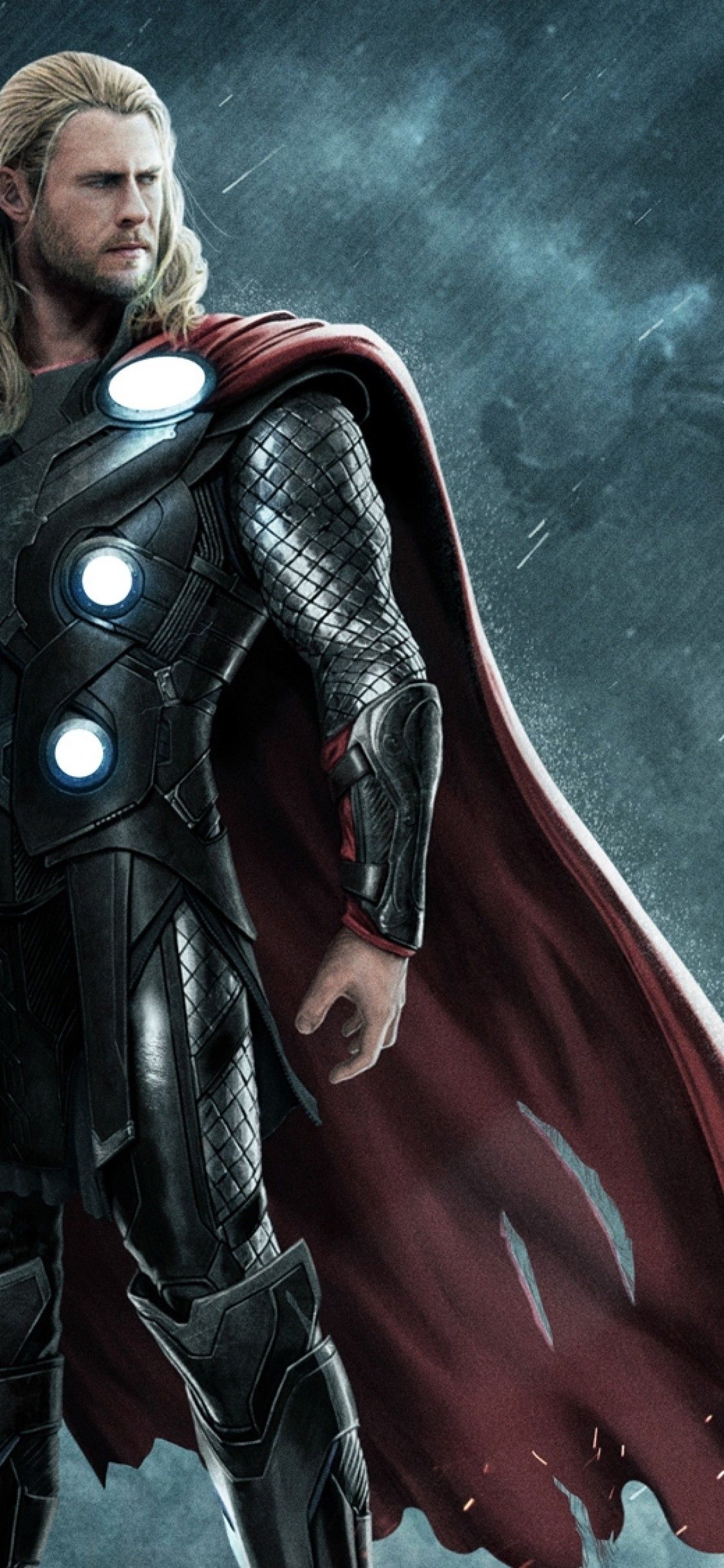 Download 1125x2436 Thor, Hammer, Superhero, Cape Wallpaper