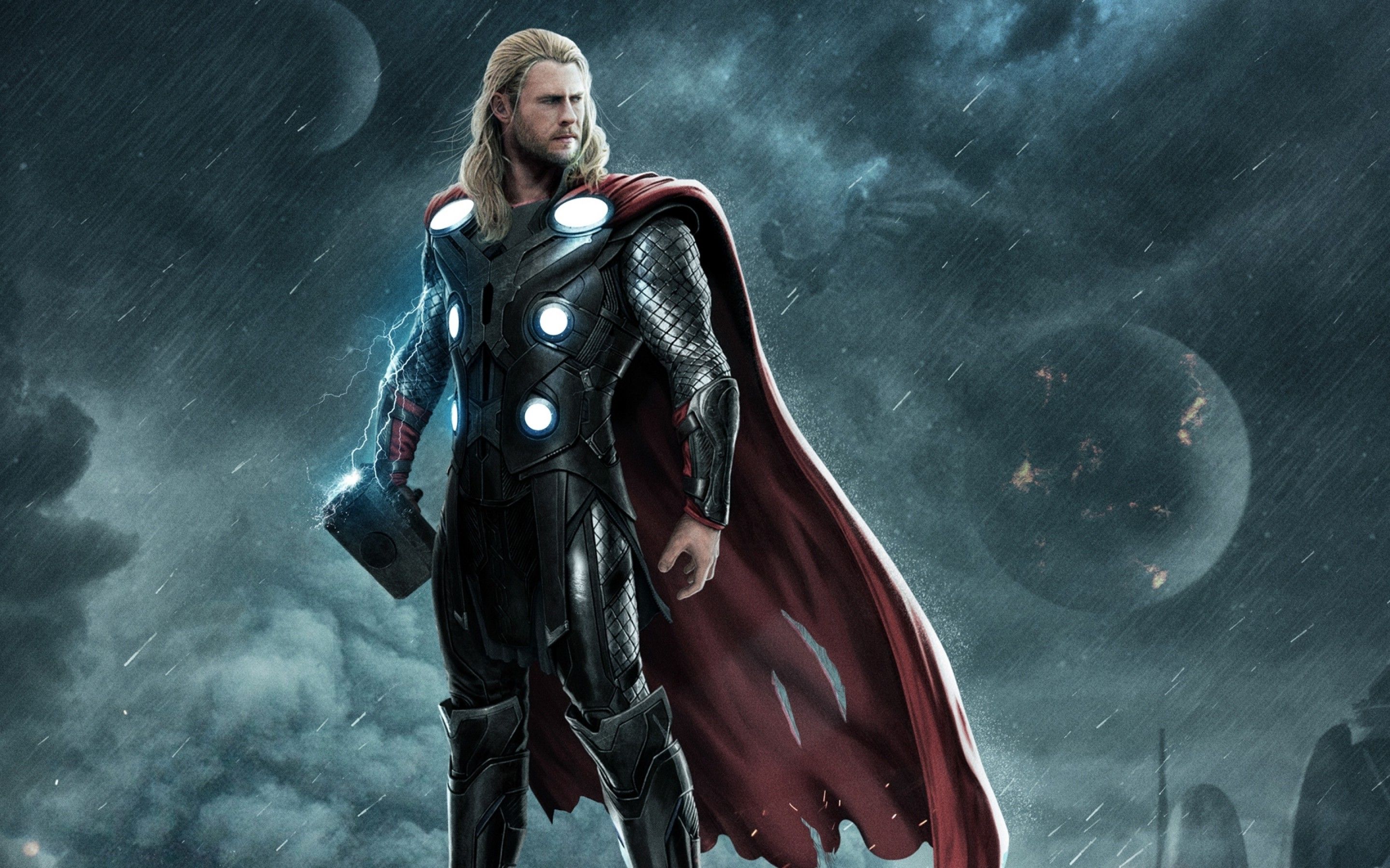 Download 2880x1800 Thor, Hammer, Superhero, Cape Wallpaper