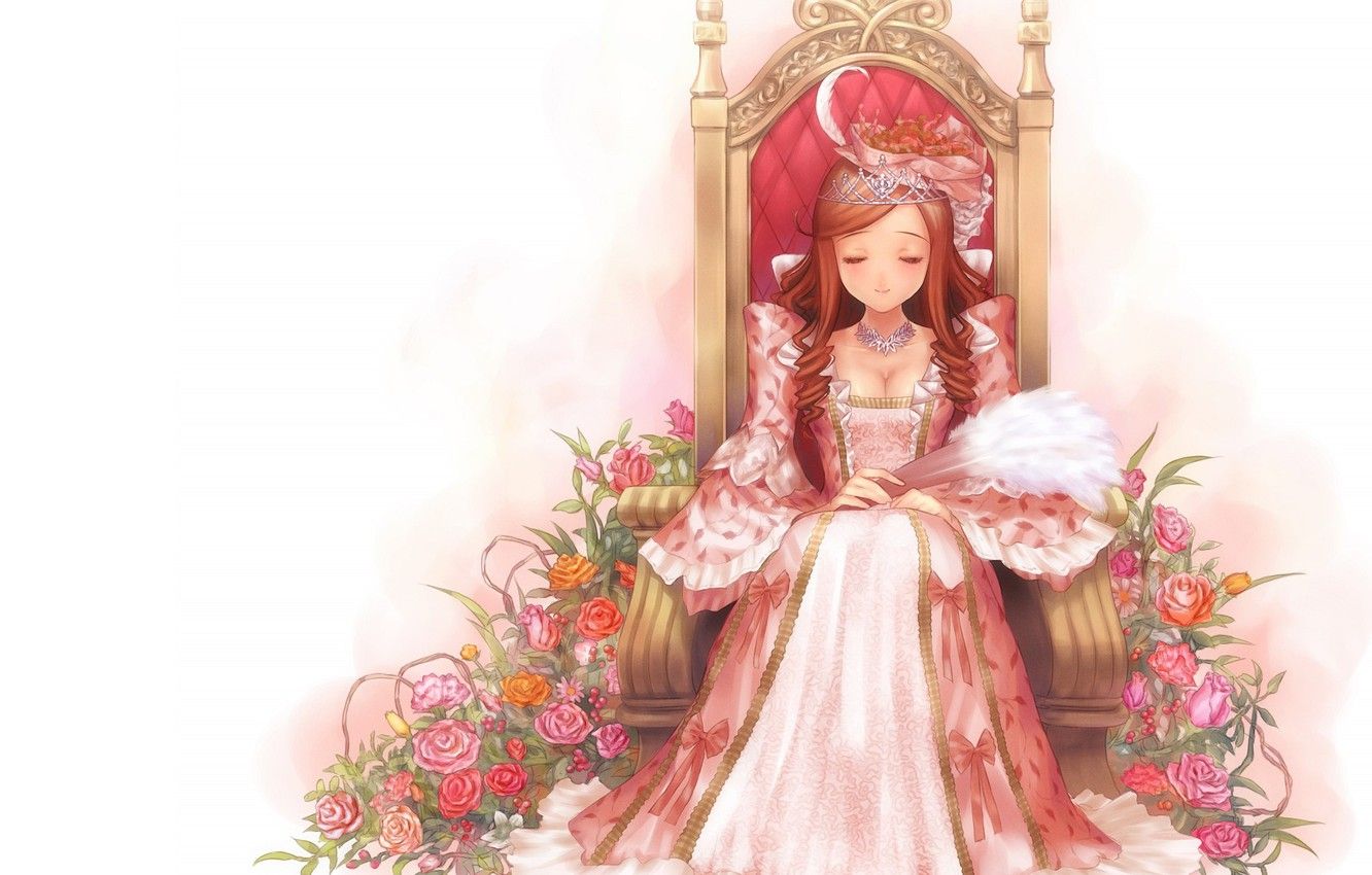 Wallpaper girl, background, anime, art, Princess image for desktop, section арт