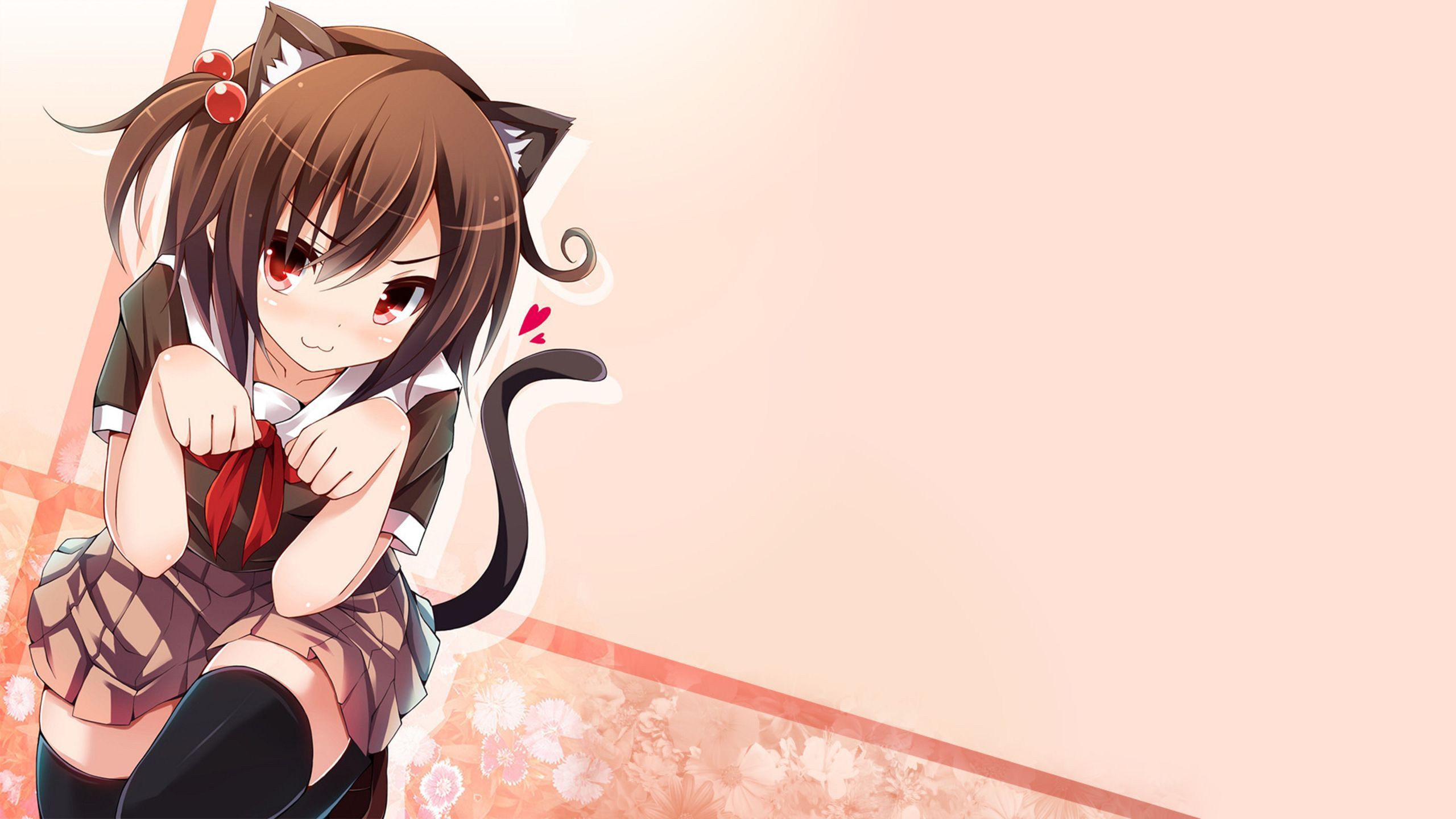 Anime Cat Girl HD Wallpaper New Tab Theme