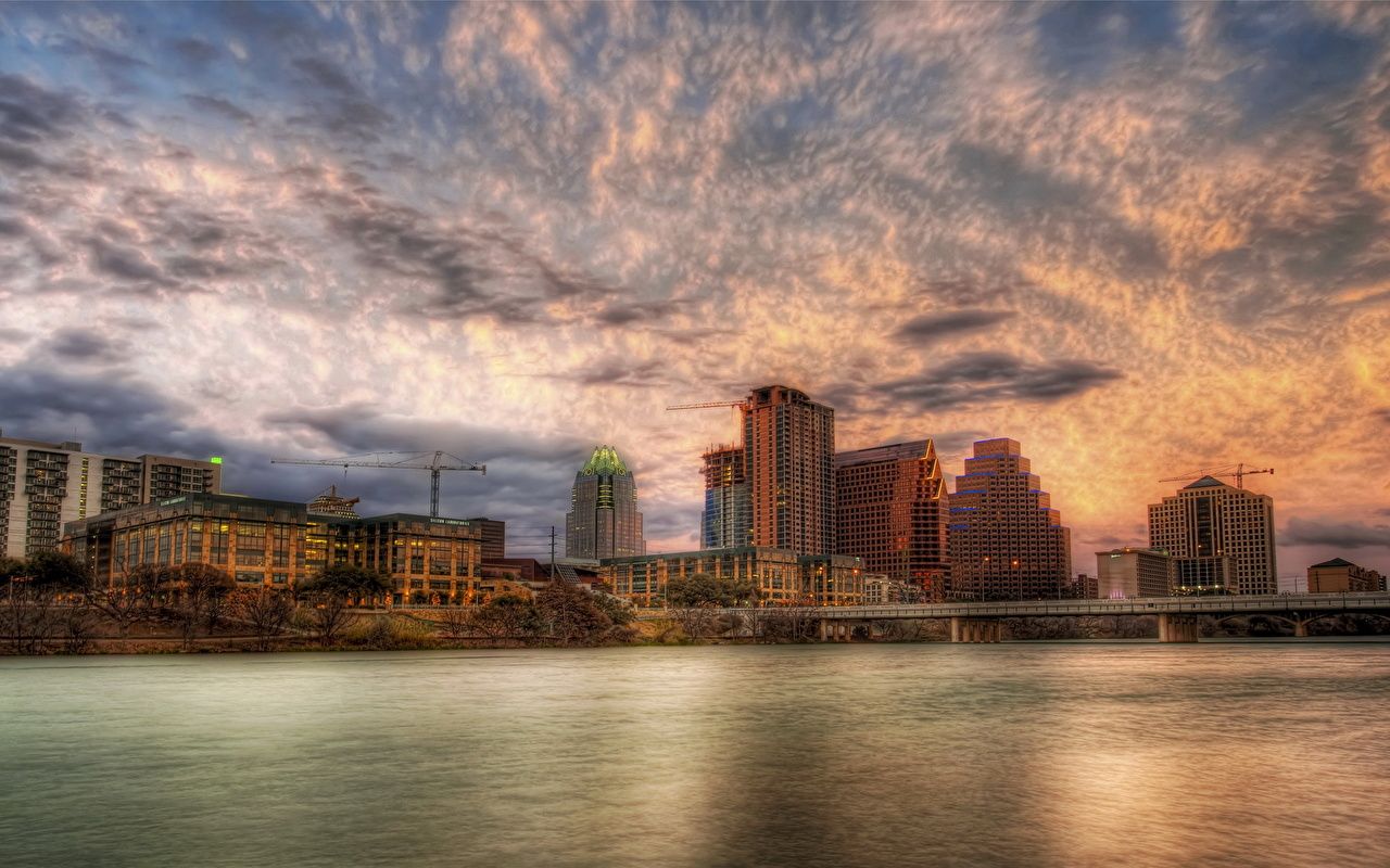 Picture Texas Austin TX USA HDR Sky Cities Clouds