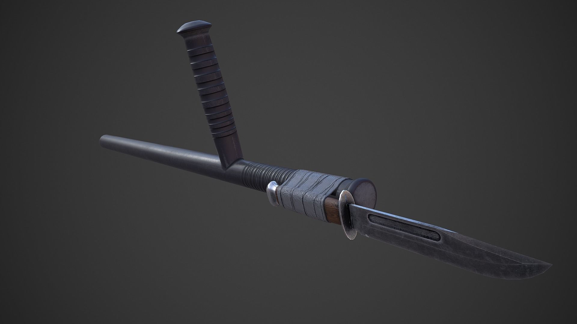 3D model Bayoneted Tonfa