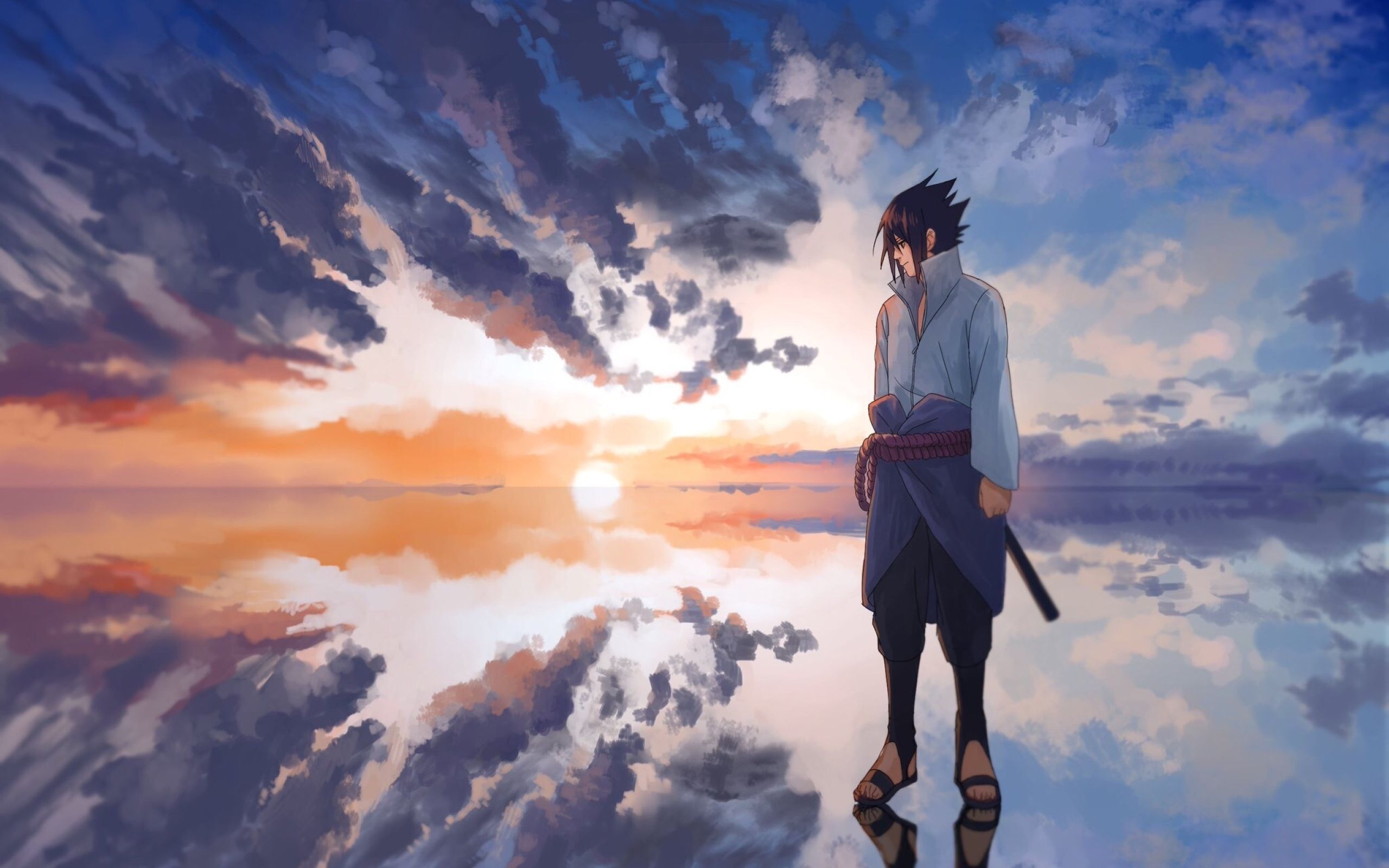 Anime Sasuke Uchiha 2560x1600 Resolution Wallpaper, HD