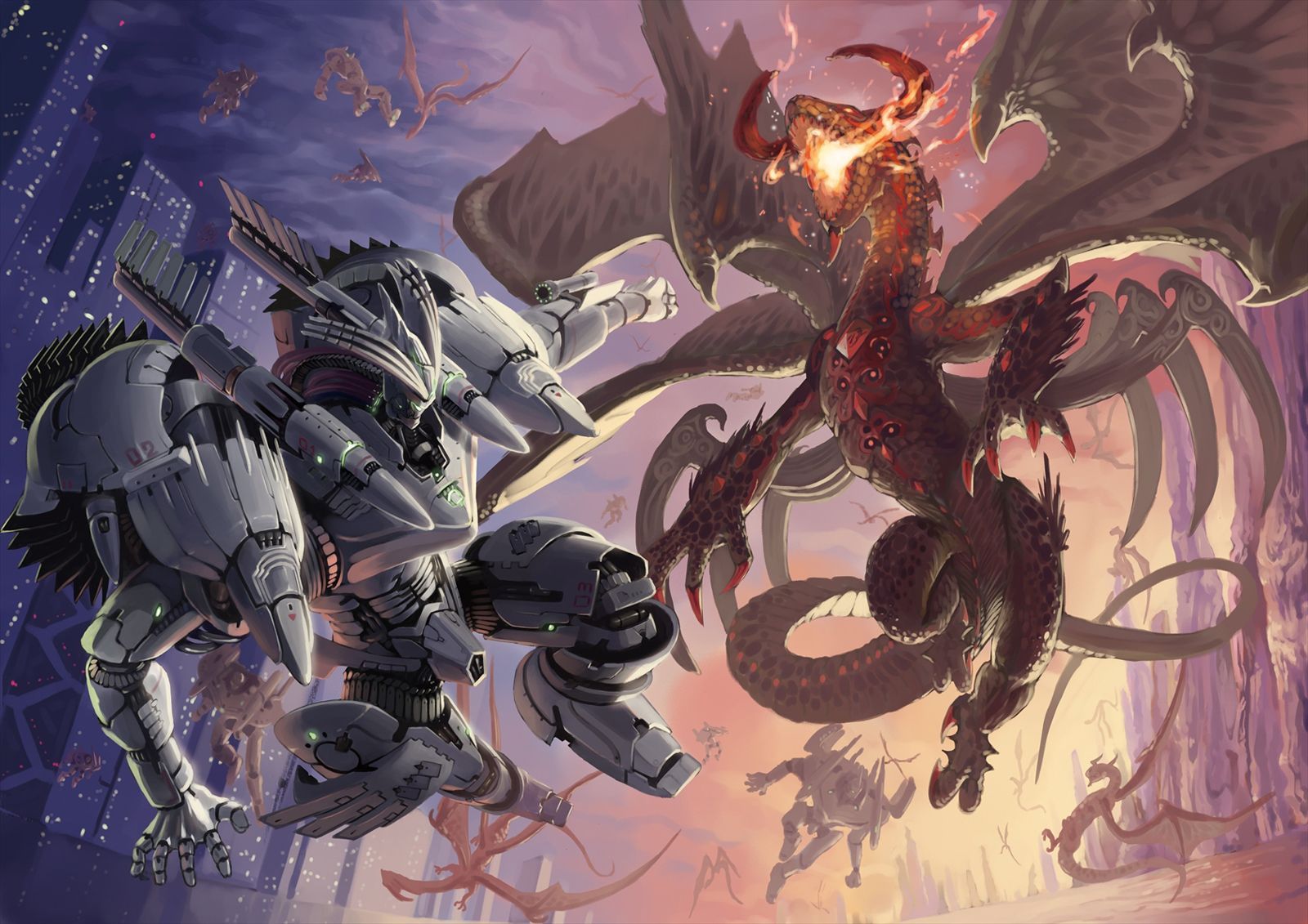 Anime Mecha Dragon Image. Godzilla wallpaper, Anime, Fire
