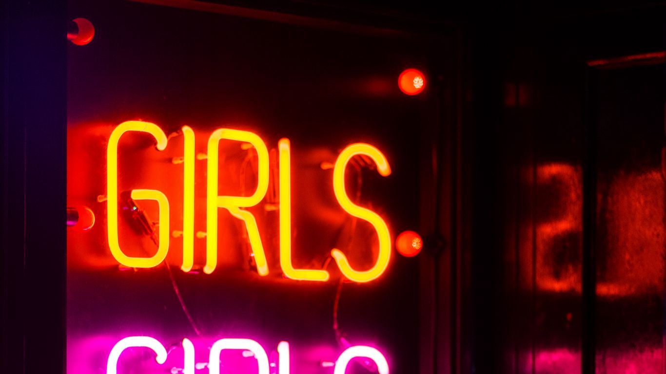 Download wallpaper 1366x768 inscription, neon, backlight, light