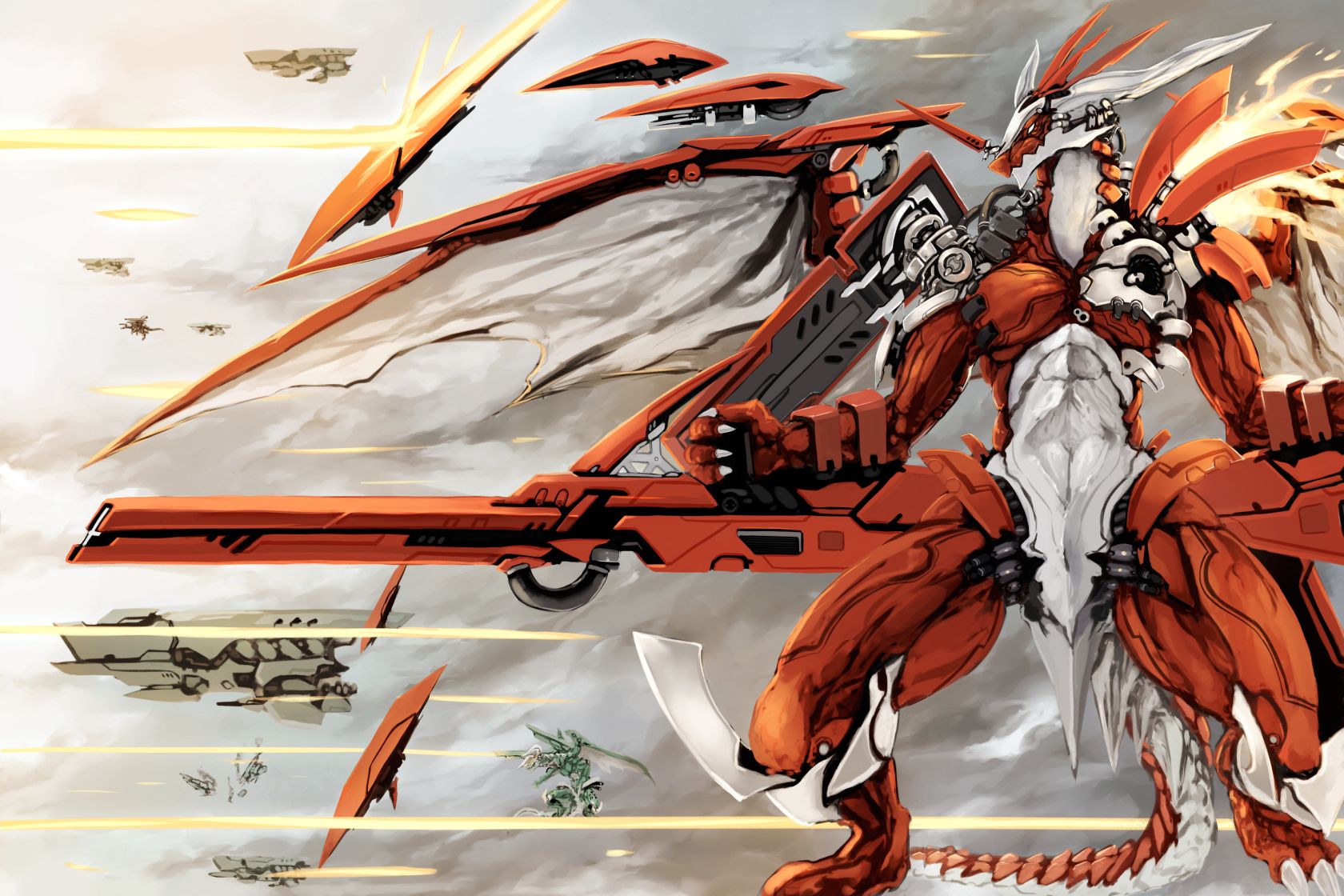 Original dragon kyouya mecha original weapon wallpaperx1120