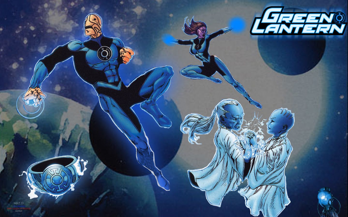 Free download Blue Lantern Corps by Xionice [1440x900]
